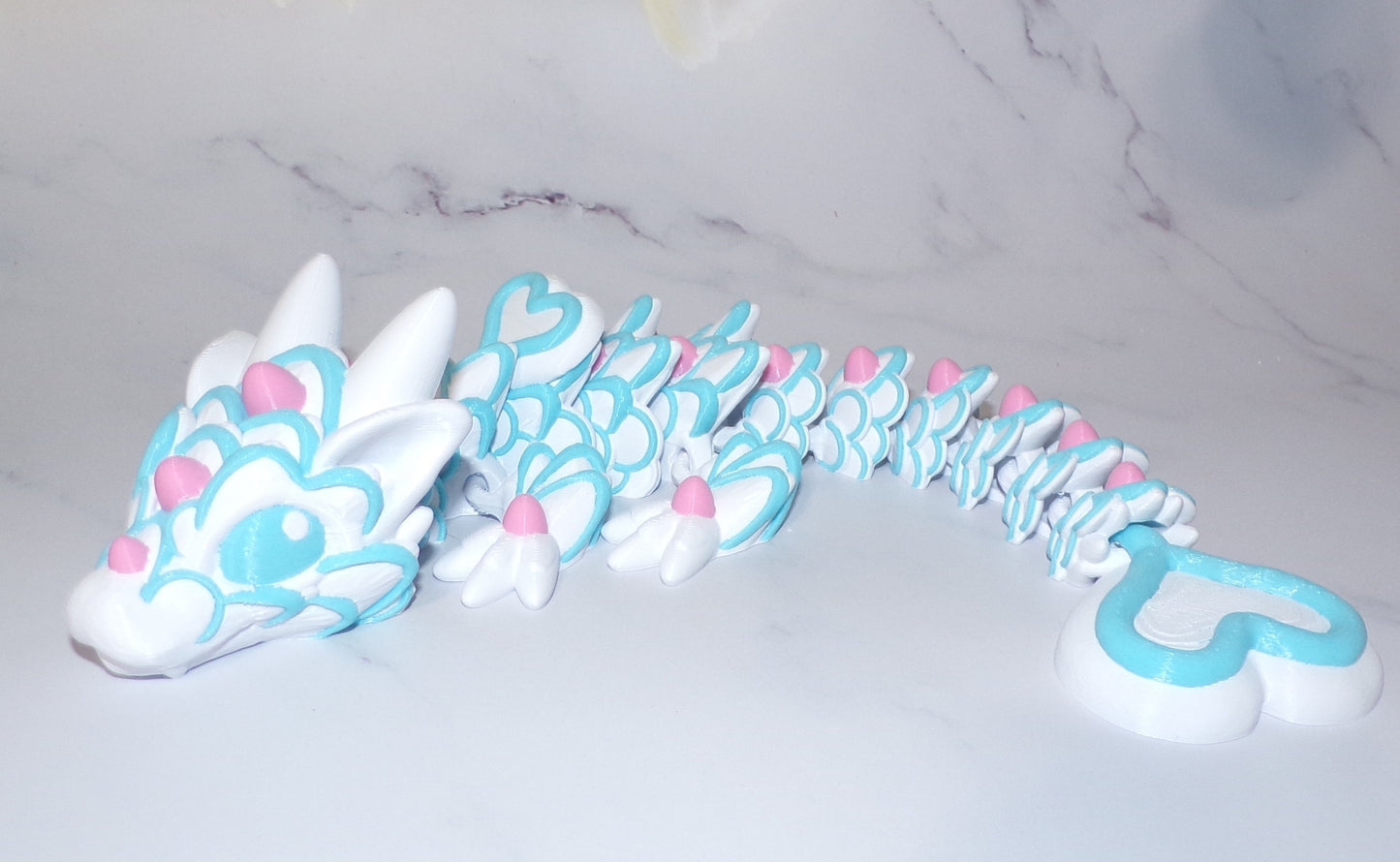 Heart Cookie Dragon 3D Printed Articulated - Wonderland 3D Printing
