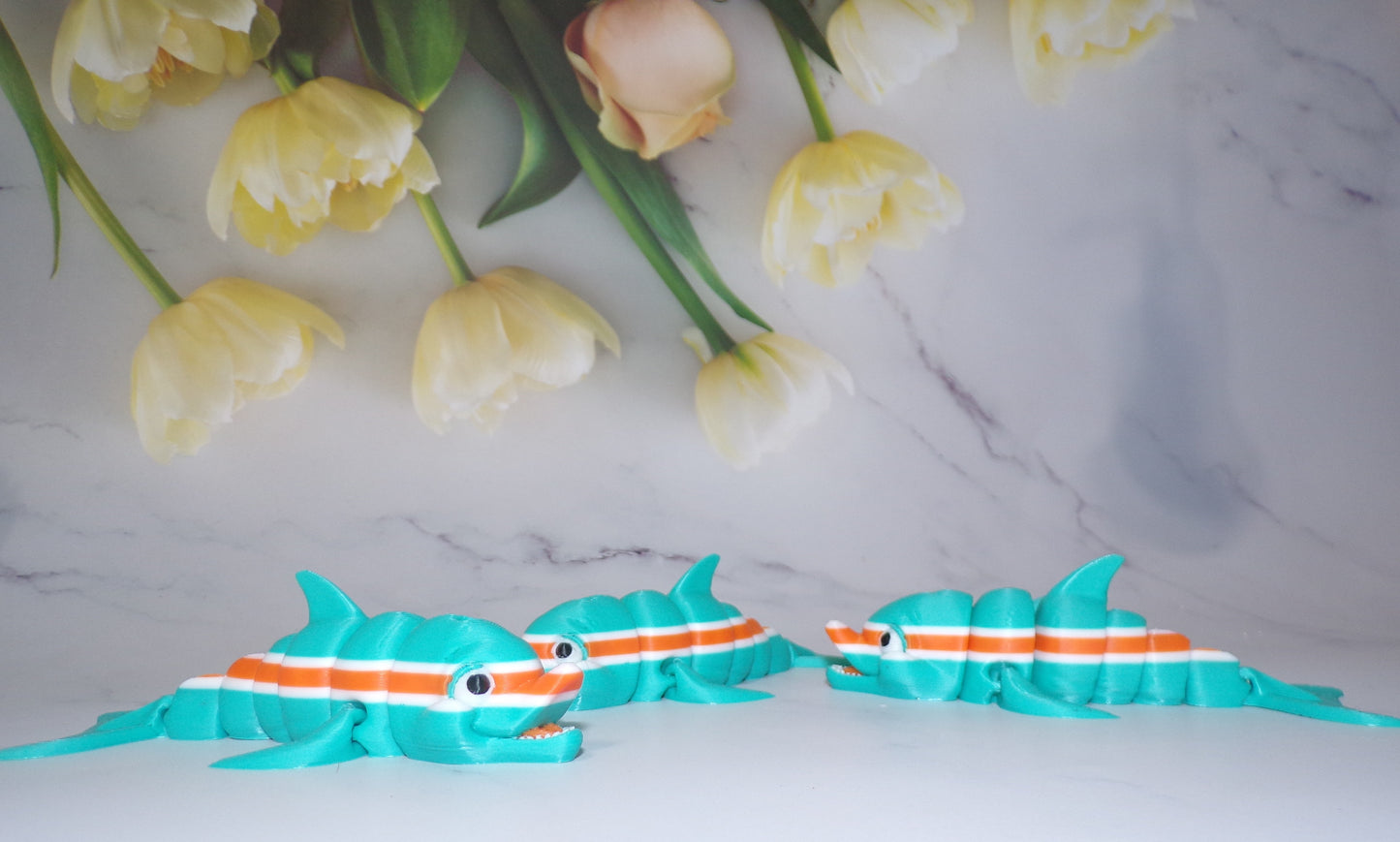 Dolphin 3d printed articulated figurine - Wonderland 3D Printing