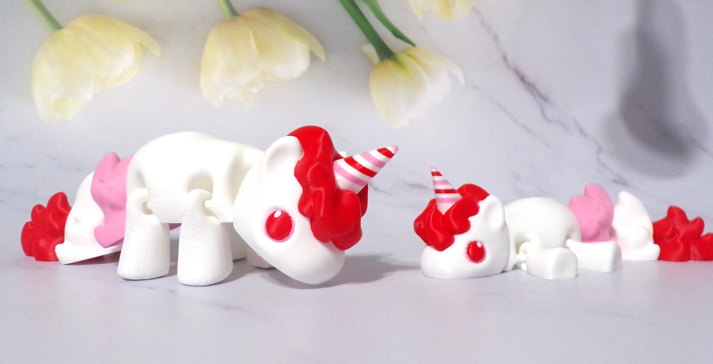 Alicorn, Unicorn or Pony Flexi Articulated 3d Printed Figurine - Wonderland 3D Printing