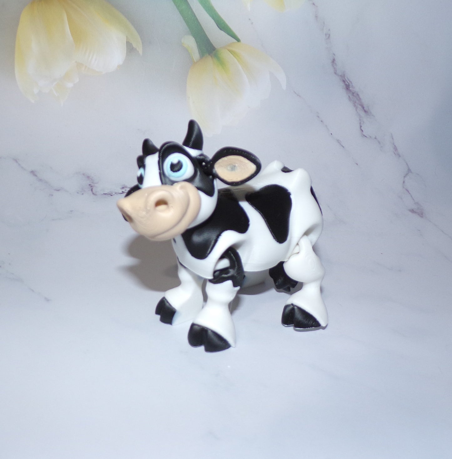 Holstein Cow, Articulated 3D Printed Cow