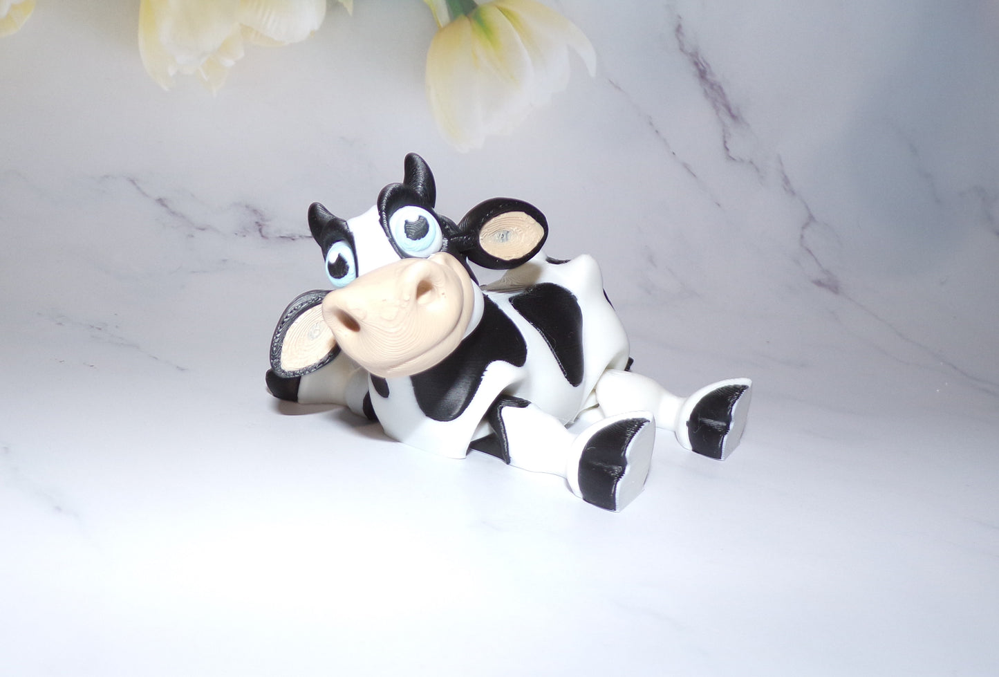 Holstein Cow, Articulated 3D Printed Cow