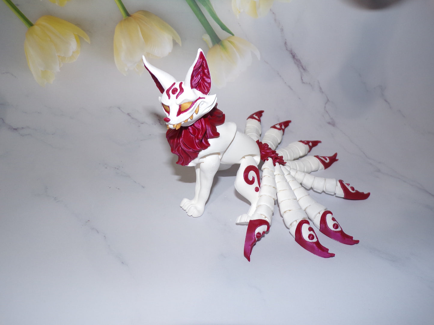 Kitsune 3d Printed Articulated Figurine - Wonderland 3D Printing