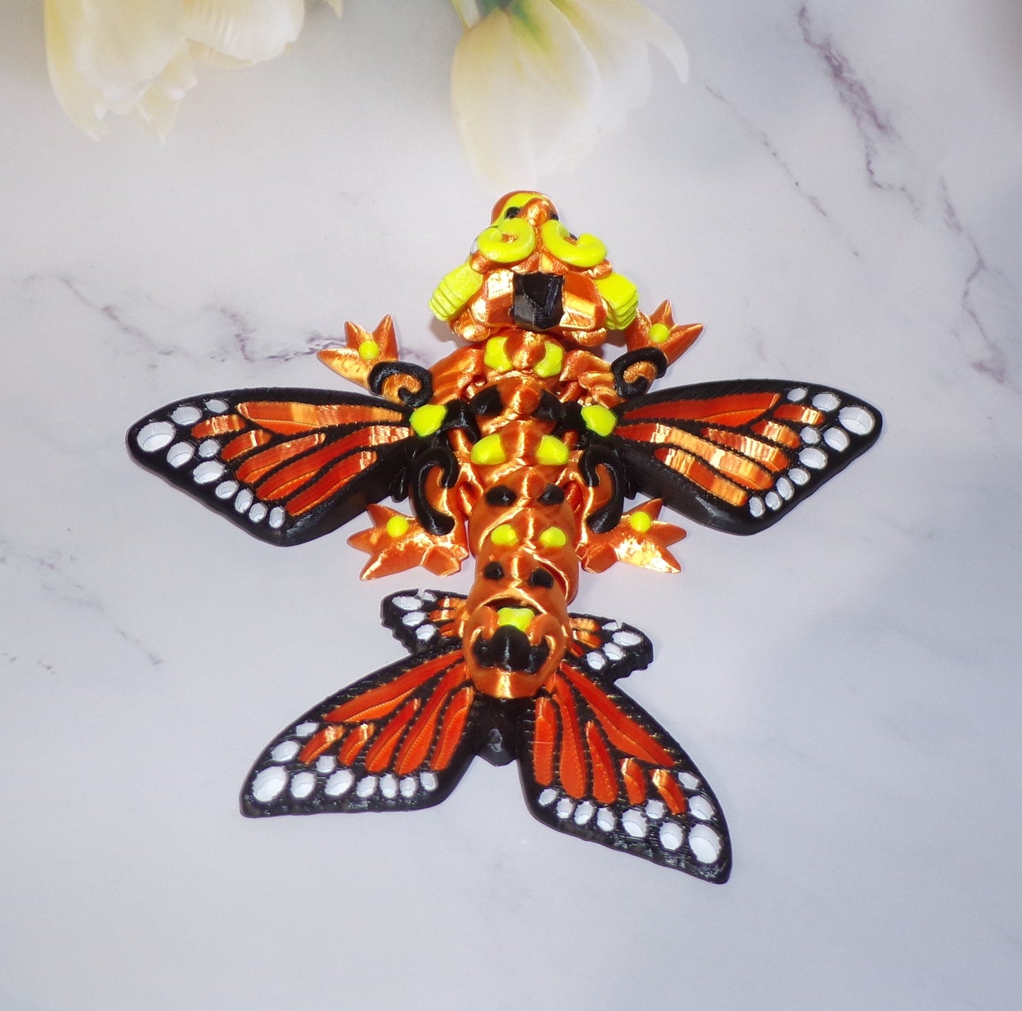 Tiny Butterfly Dragon 3D Printed Articulated Figurine - Wonderland 3D Printing