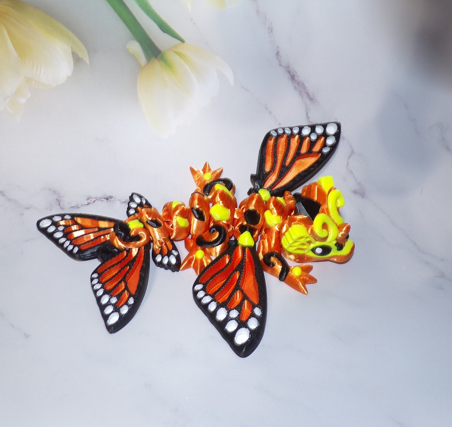 Tiny Butterfly Dragon 3D Printed Articulated Figurine - Wonderland 3D Printing