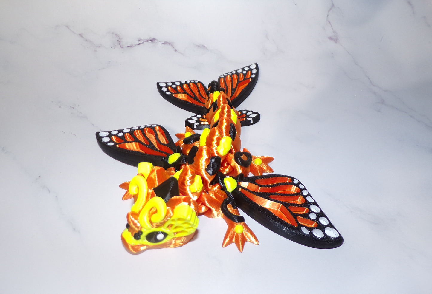 Tiny Butterfly Dragon 3D Printed Articulated Figurine - Wonderland 3D Printing