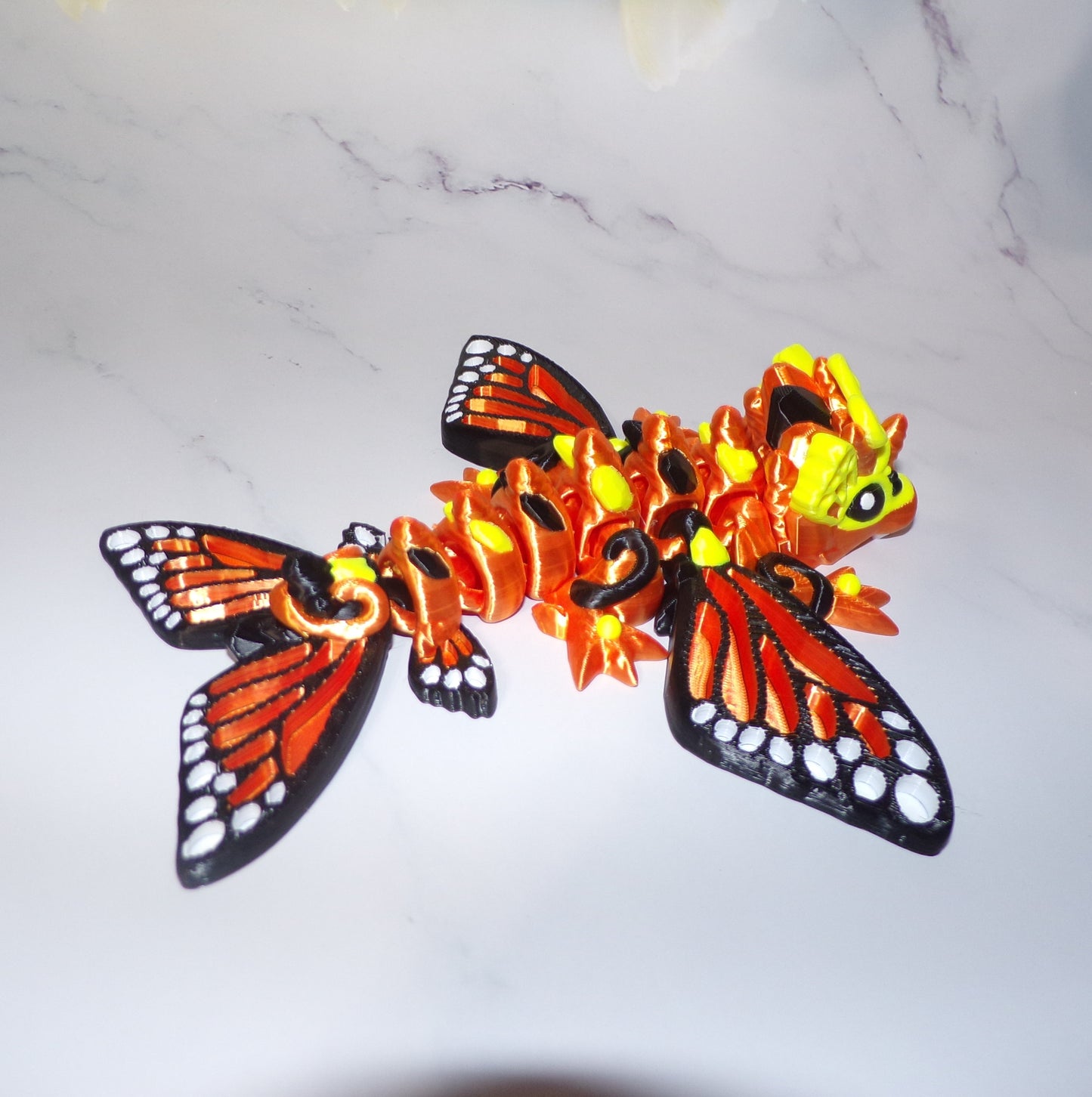 Tiny Butterfly Dragon 3D Printed Articulated Figurine - Wonderland 3D Printing
