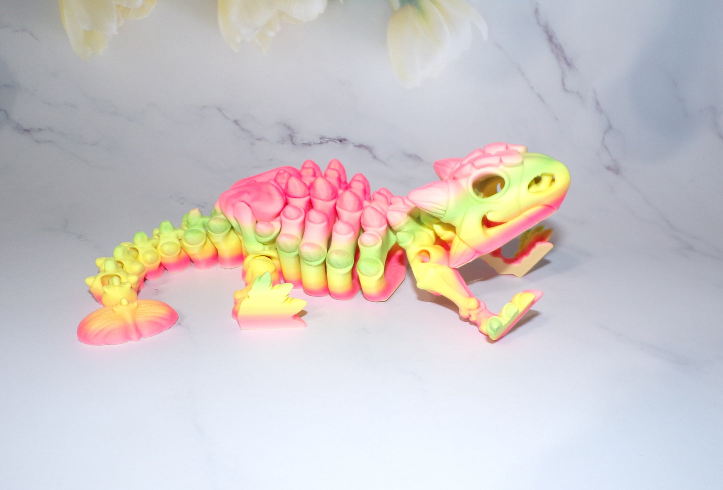Skeleton Ankylosaurus: 3D Printing Articulated Flexi Fidget - Wonderland 3D Printing