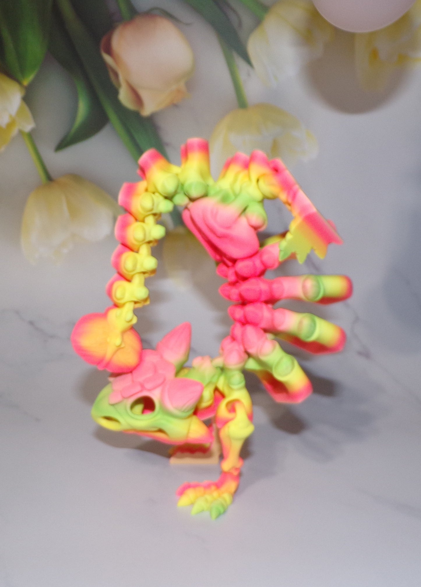 Skeleton Ankylosaurus: 3D Printing Articulated Flexi Fidget - Wonderland 3D Printing