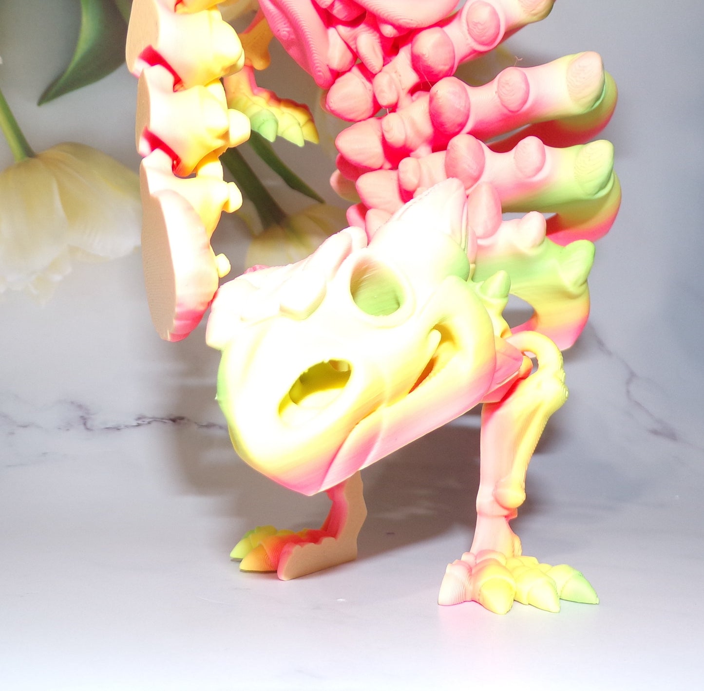 Skeleton Ankylosaurus: 3D Printing Articulated Flexi Fidget - Wonderland 3D Printing