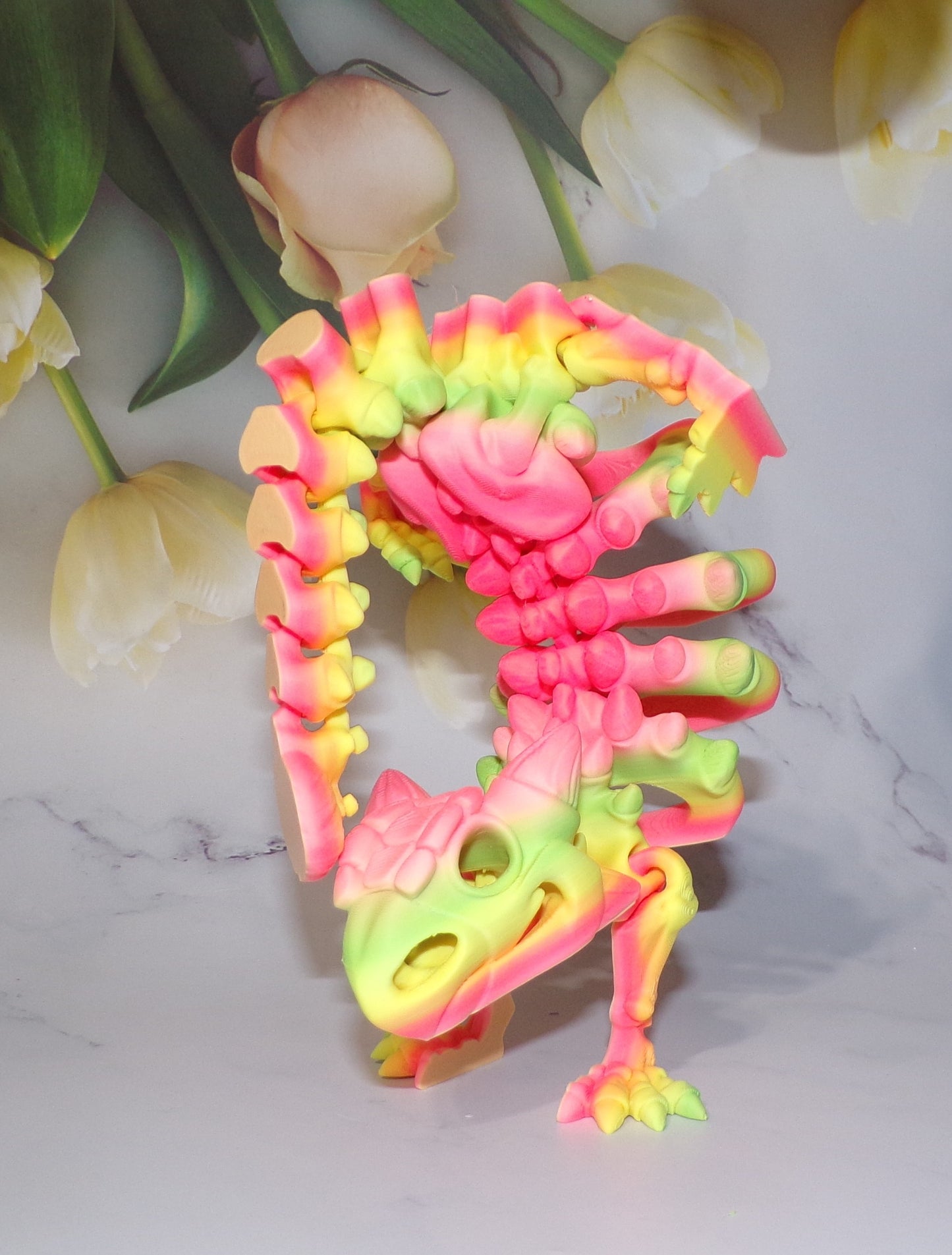 Skeleton Ankylosaurus: 3D Printing Articulated Flexi Fidget - Wonderland 3D Printing