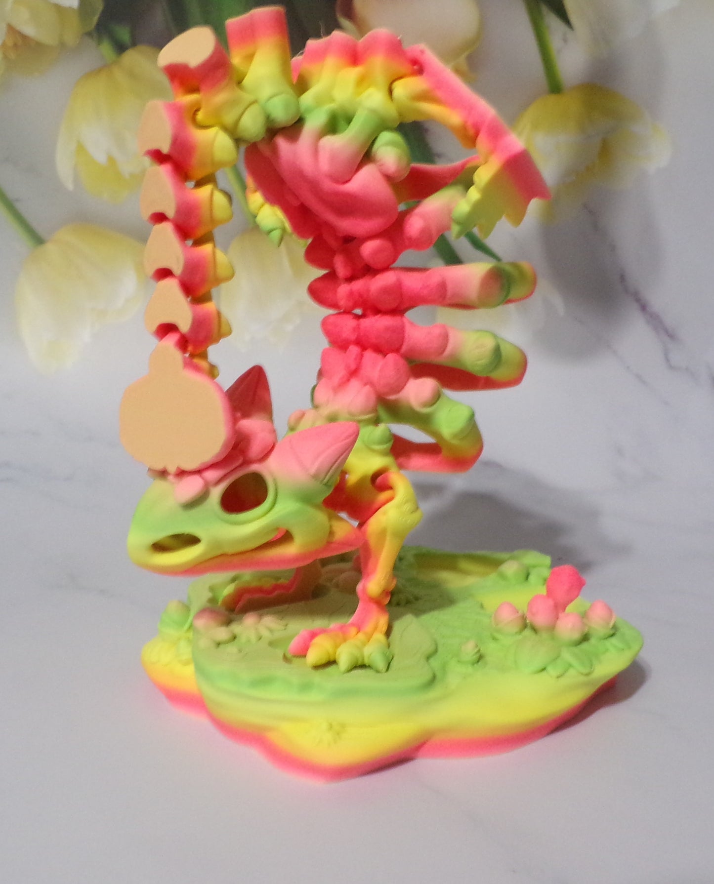 Skeleton Ankylosaurus: 3D Printing Articulated Flexi Fidget - Wonderland 3D Printing