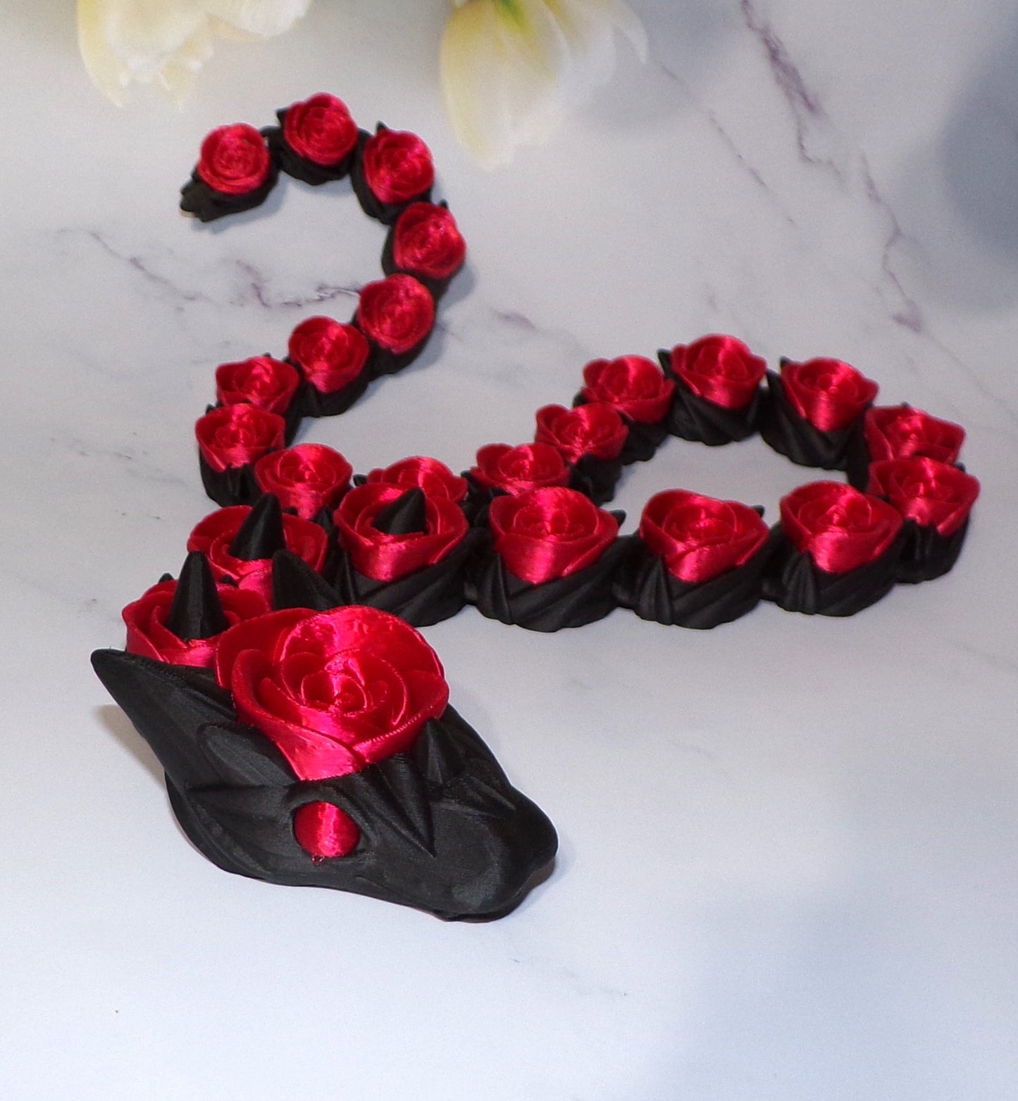 Rose Snake 3d Printed Articulated Fidget Flexi