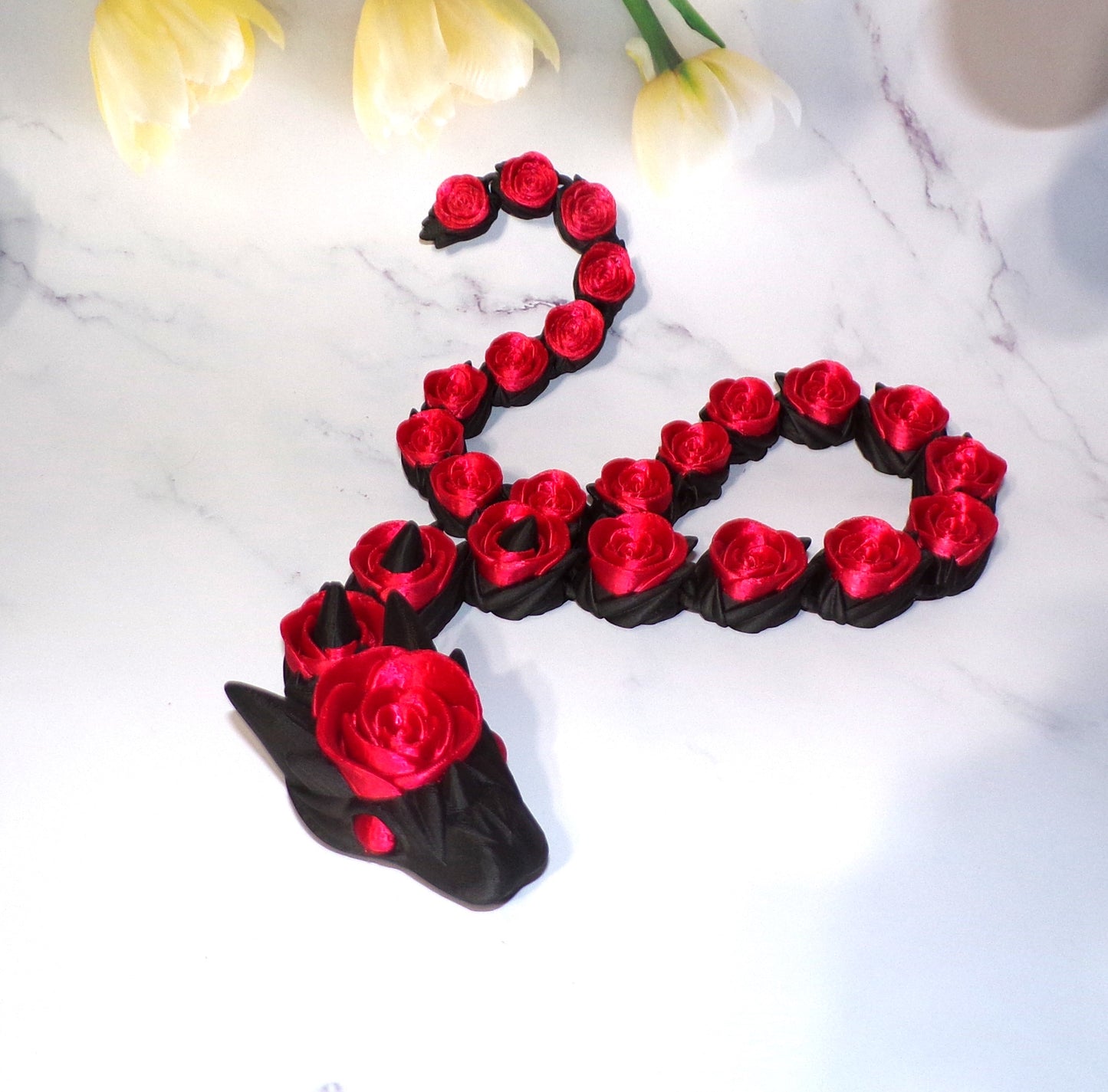 Rose Snake 3d Printed Articulated Fidget Flexi