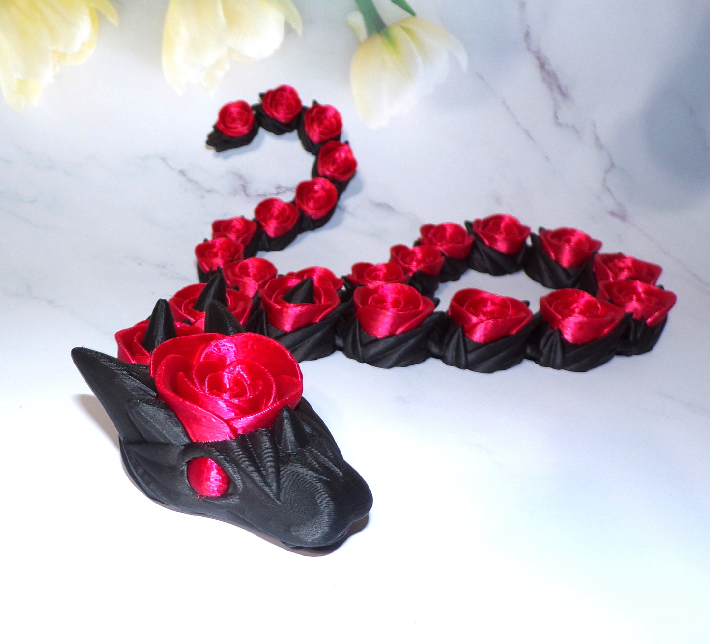 Rose Snake 3d Printed Articulated Fidget Flexi