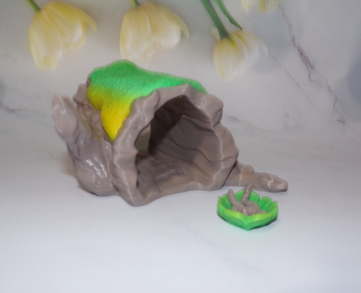 Fallen Log, Tree Stump, Bamboo Base for Pufflings 3d Printed Figurine - Wonderland 3D Printing