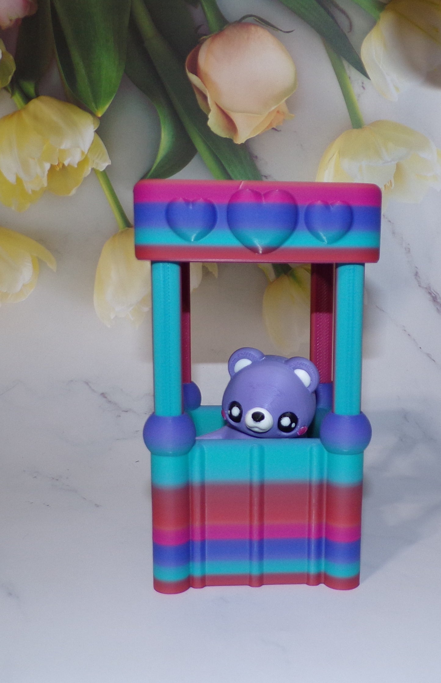 Teddy Bear Flexi with Photo Booth Options 3d Printed Articulated Figurine - Wonderland 3D Printing