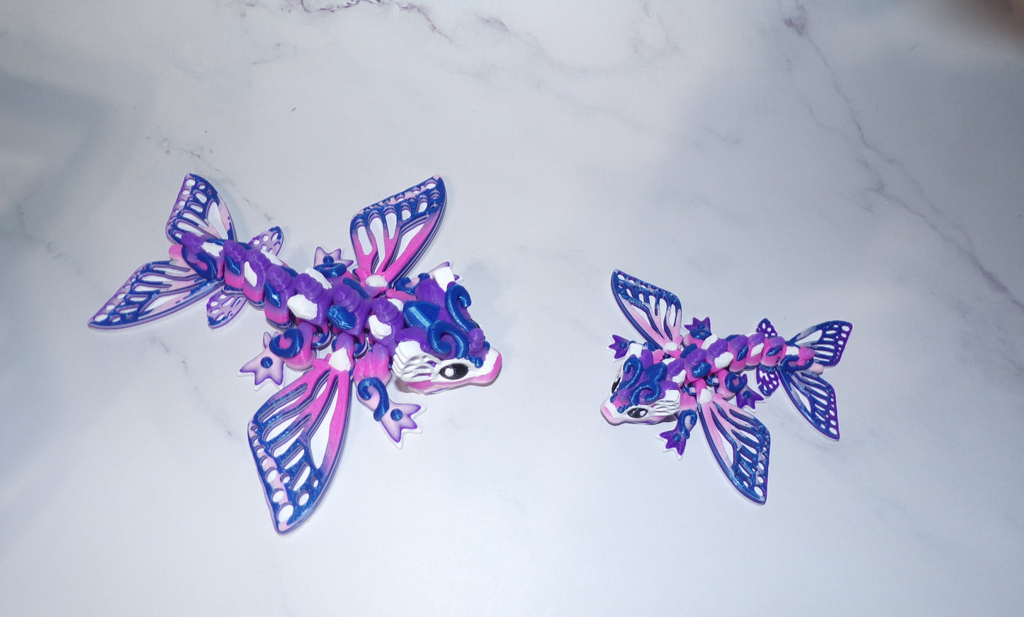 Tiny Butterfly Dragon 3D Printed Articulated Figurine - Wonderland 3D Printing