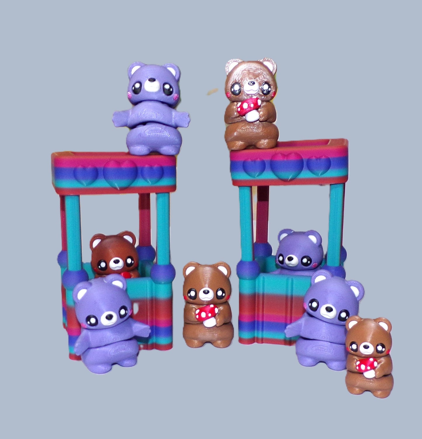 Teddy Bear Flexi with Photo Booth Options 3d Printed Articulated Figurine - Wonderland 3D Printing