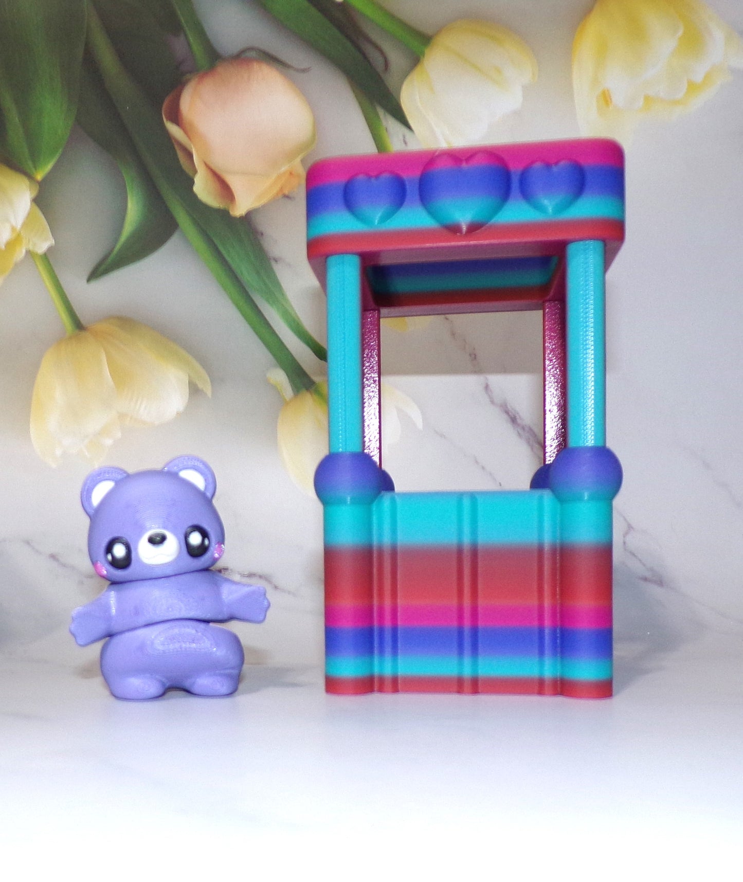Teddy Bear Flexi with Photo Booth Options 3d Printed Articulated Figurine - Wonderland 3D Printing