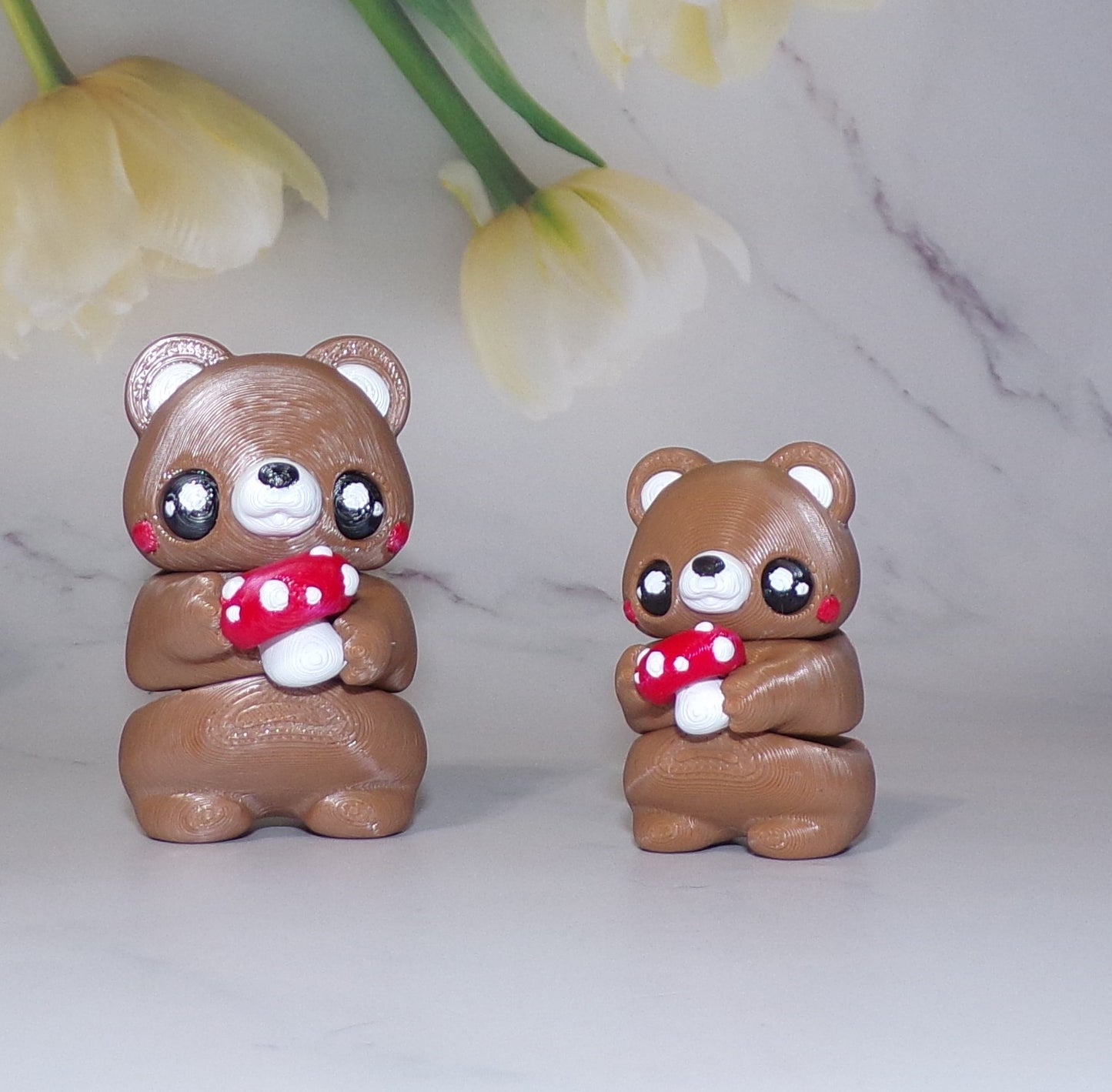 Teddy Bear Flexi with Photo Booth Options 3d Printed Articulated Figurine - Wonderland 3D Printing