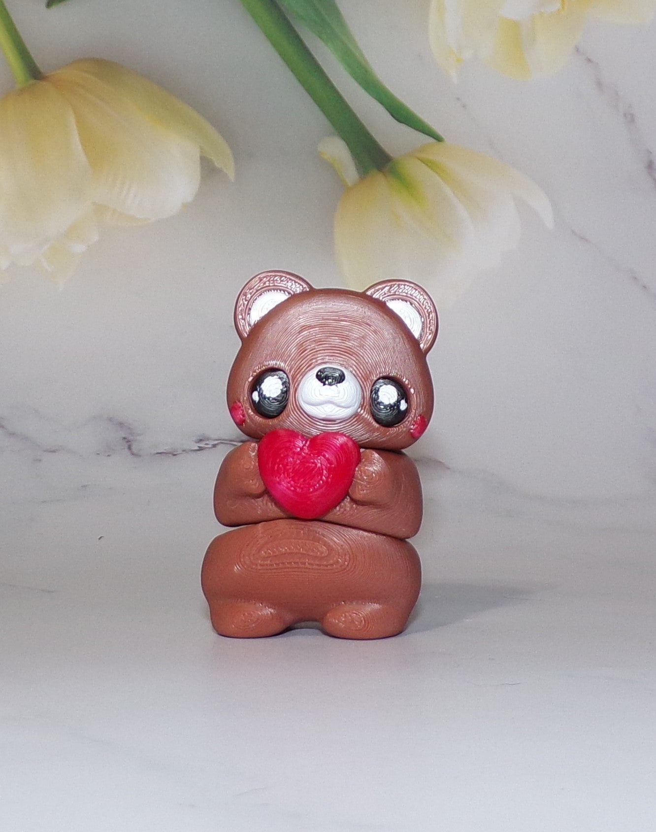 Teddy Bear Flexi with Photo Booth Options 3d Printed Articulated Figurine - Wonderland 3D Printing