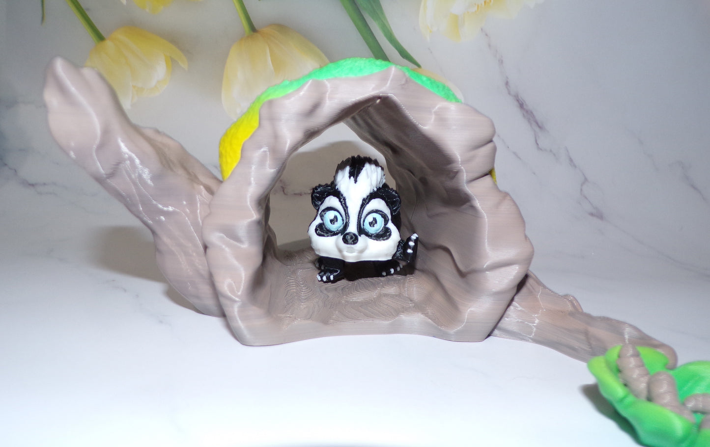 Fallen Log, Tree Stump, Bamboo Base for Pufflings 3d Printed Figurine - Wonderland 3D Printing