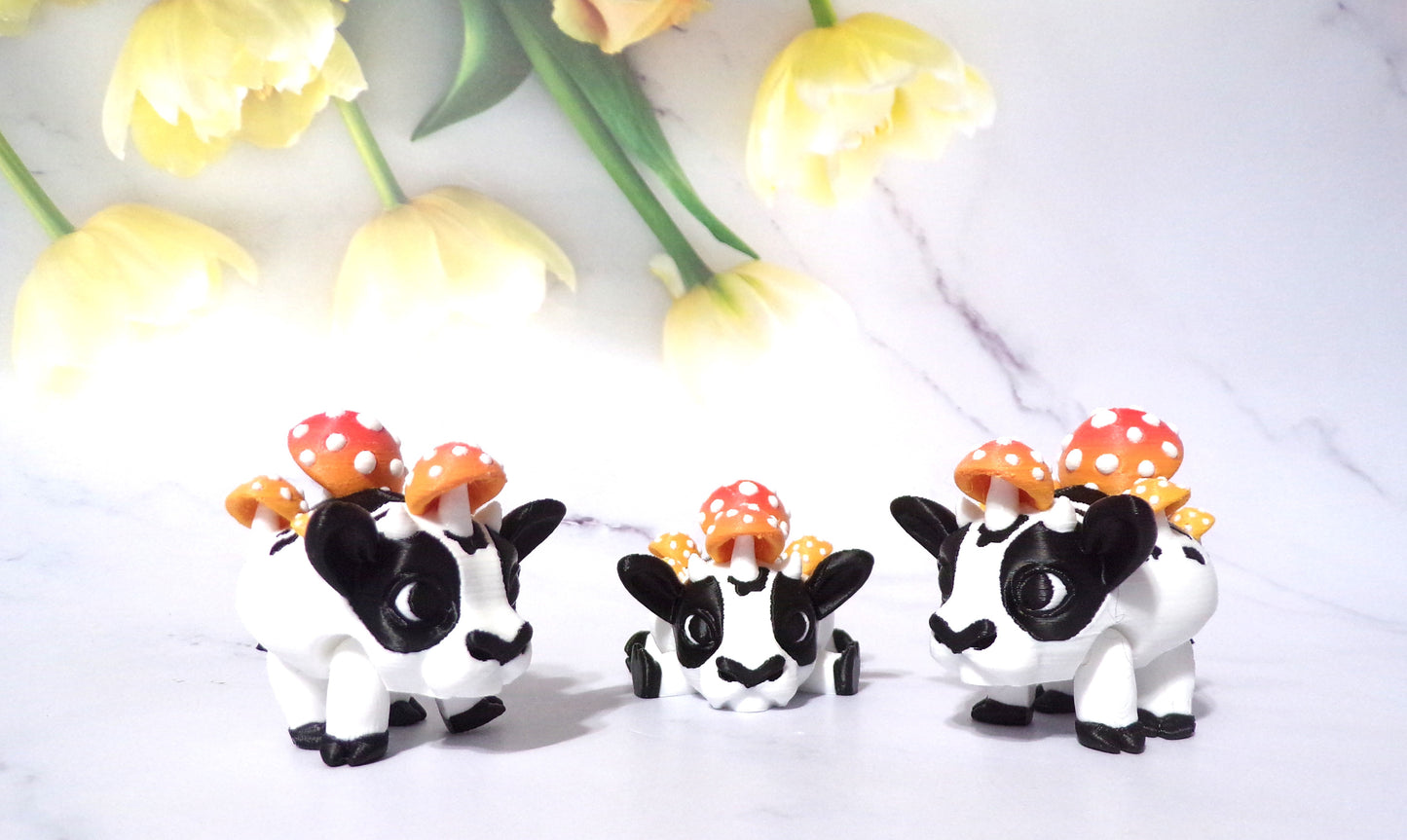 Egg and Ham Piggy, Piggy, Highland Cow, Holstein Cow or Bull Puff Articulated 3d Printed Figurine