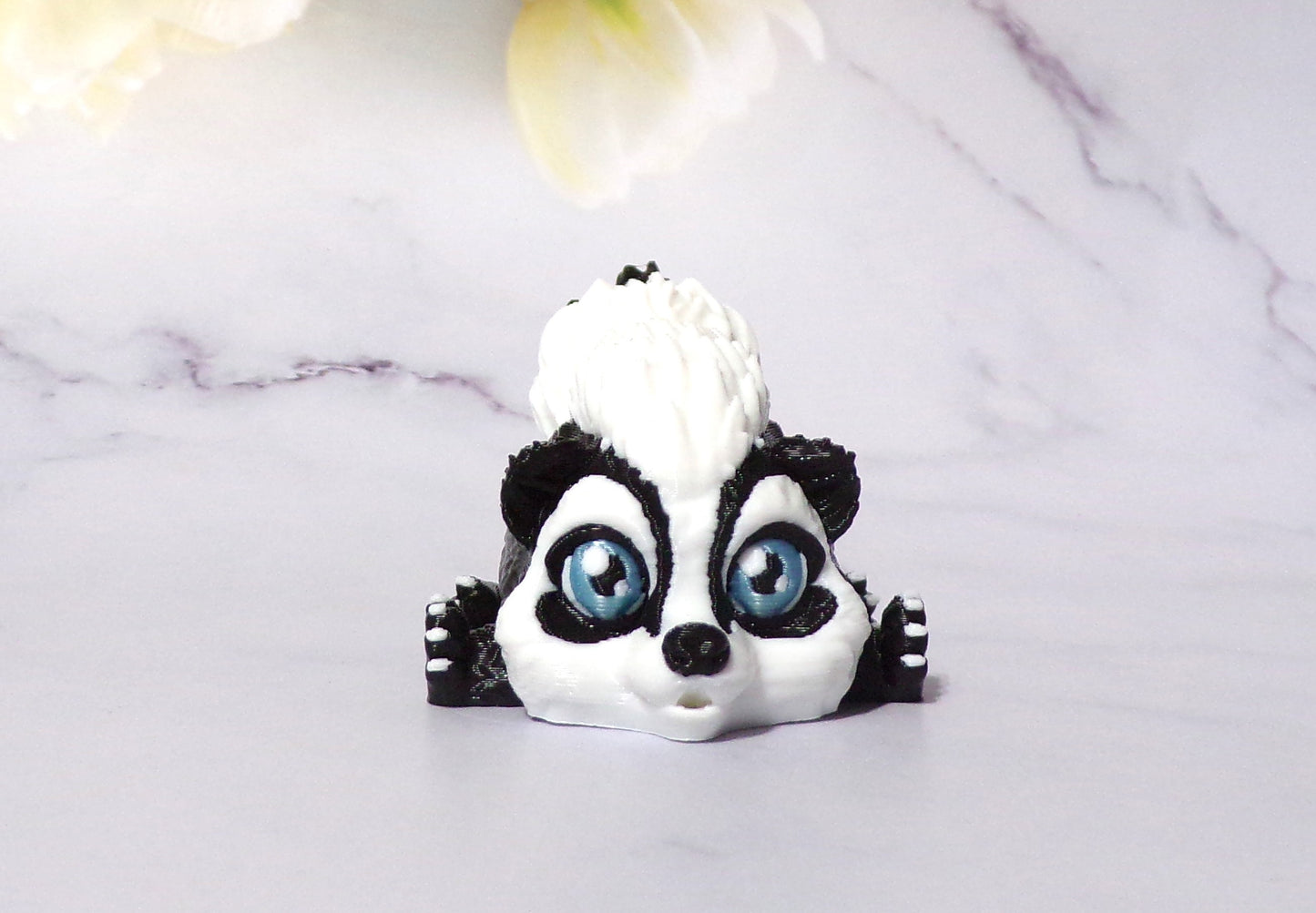 Raccoon, Chinchilla, Hedgehog, Squirrel, Fox, Skunk or Skunkerbell Puff Articulated 3d Printed Figurine - Wonderland 3D Printing