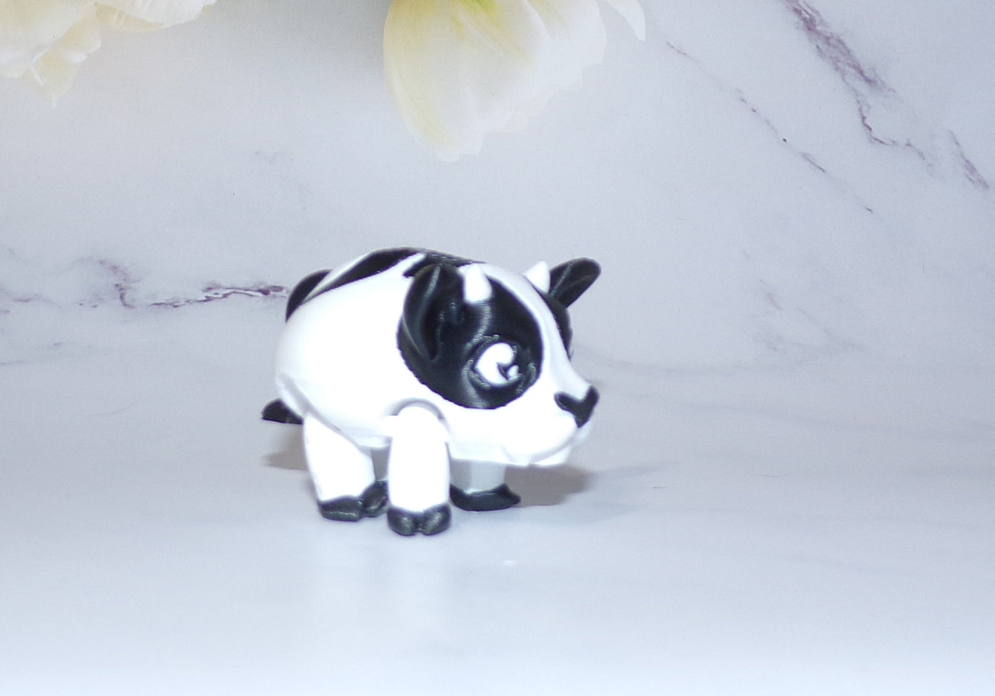 Egg and Ham Piggy, Piggy, Highland Cow, Holstein Cow or Bull Puff Articulated 3d Printed Figurine