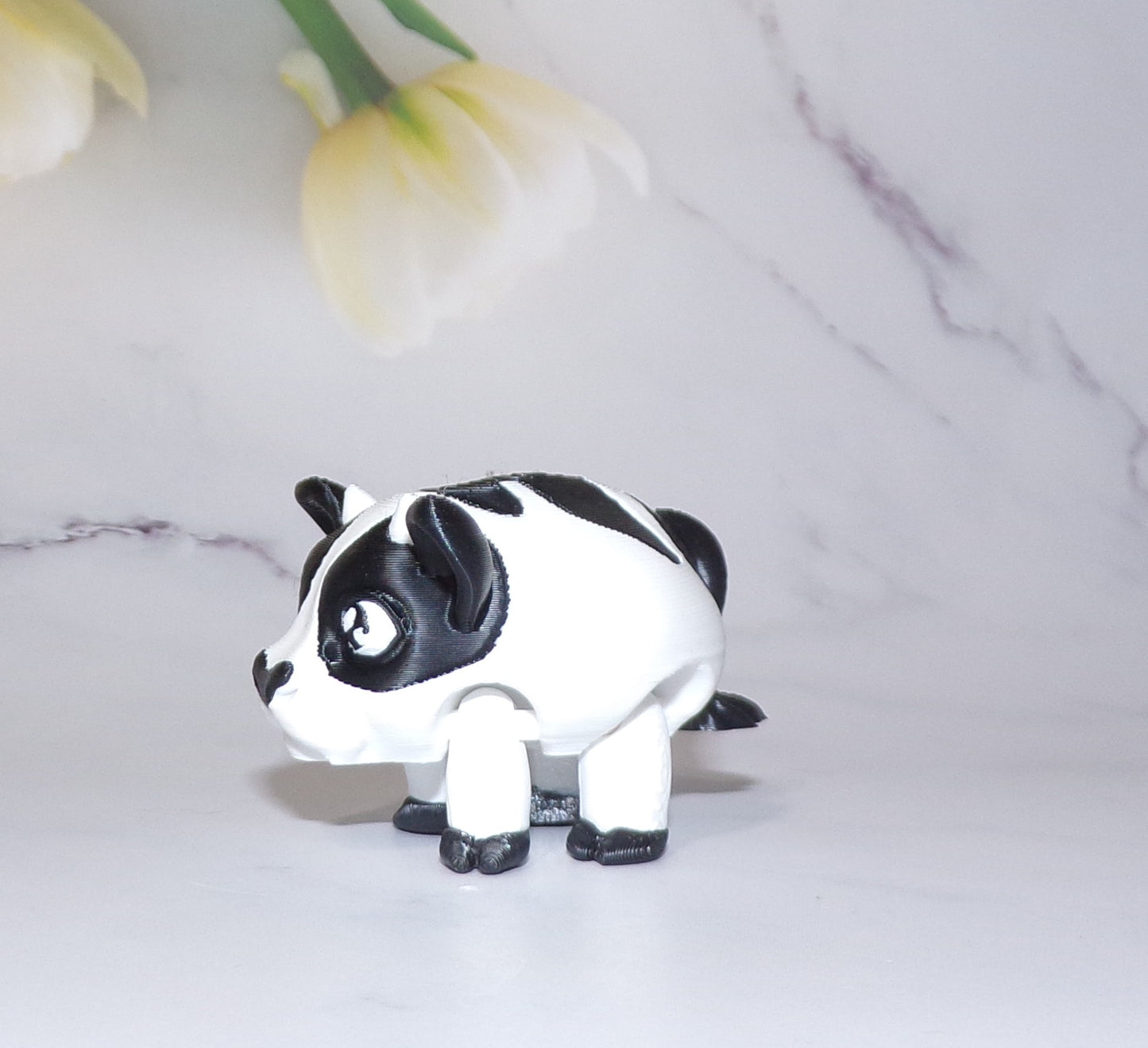 Egg and Ham Piggy, Piggy, Highland Cow, Holstein Cow or Bull Puff Articulated 3d Printed Figurine