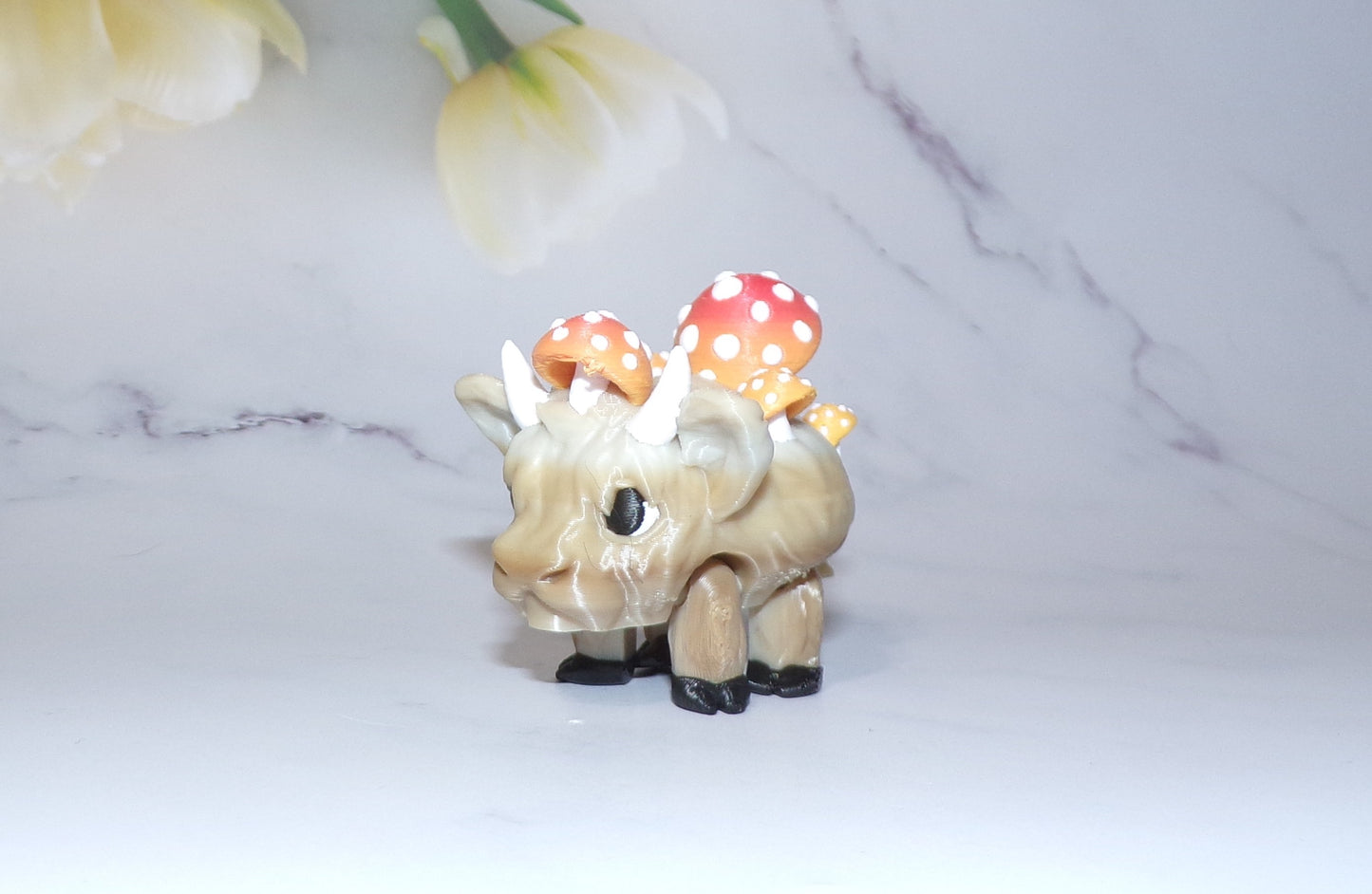 Egg and Ham Piggy, Piggy, Highland Cow, Holstein Cow or Bull Puff Articulated 3d Printed Figurine
