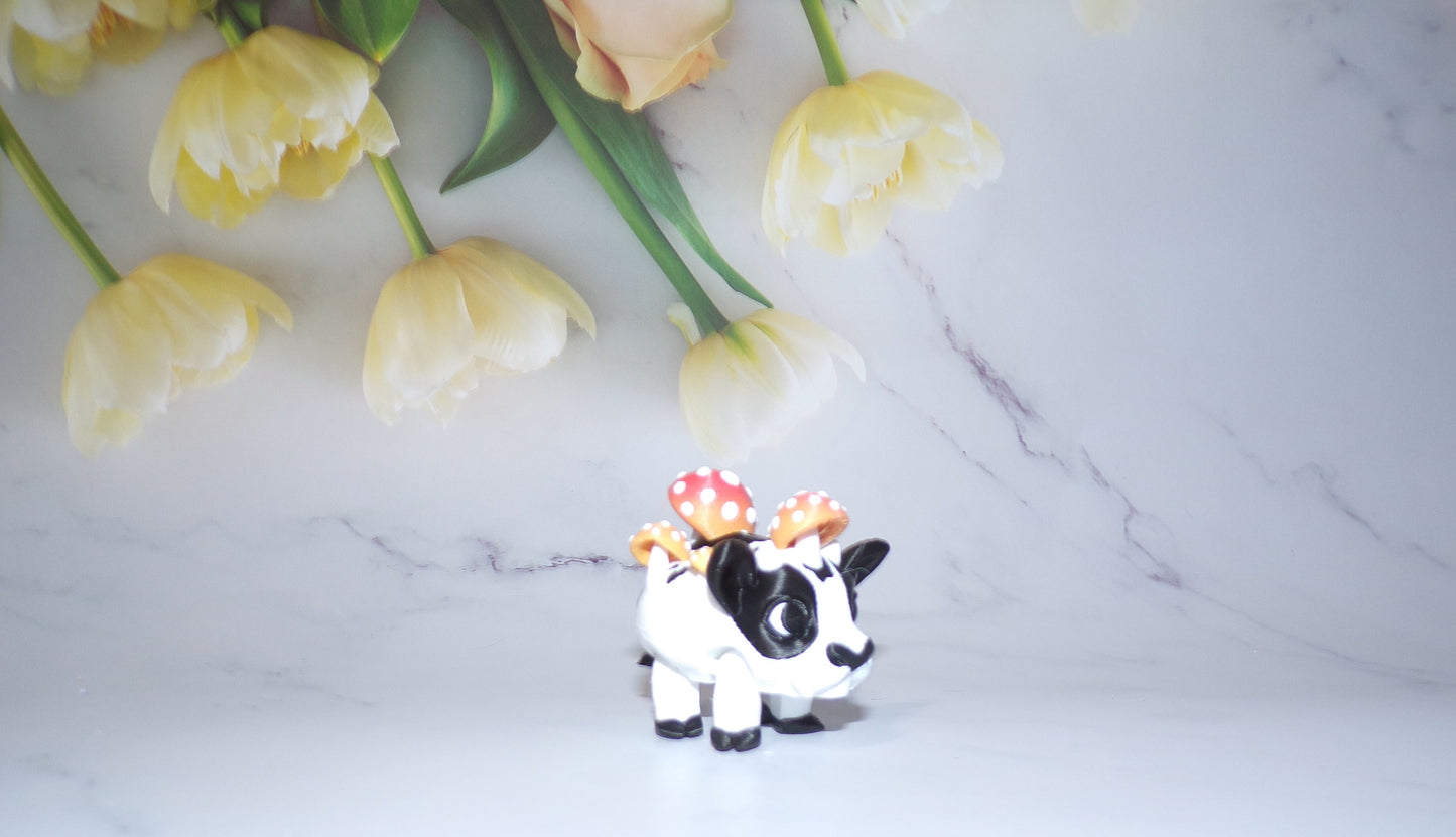 Egg and Ham Piggy, Piggy, Highland Cow, Holstein Cow or Bull Puff Articulated 3d Printed Figurine