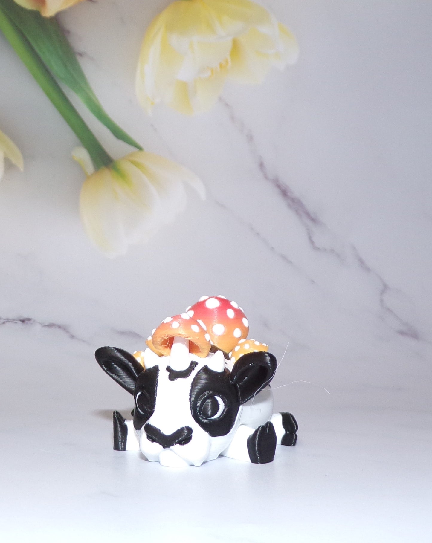 Egg and Ham Piggy, Piggy, Highland Cow, Holstein Cow or Bull Puff Articulated 3d Printed Figurine