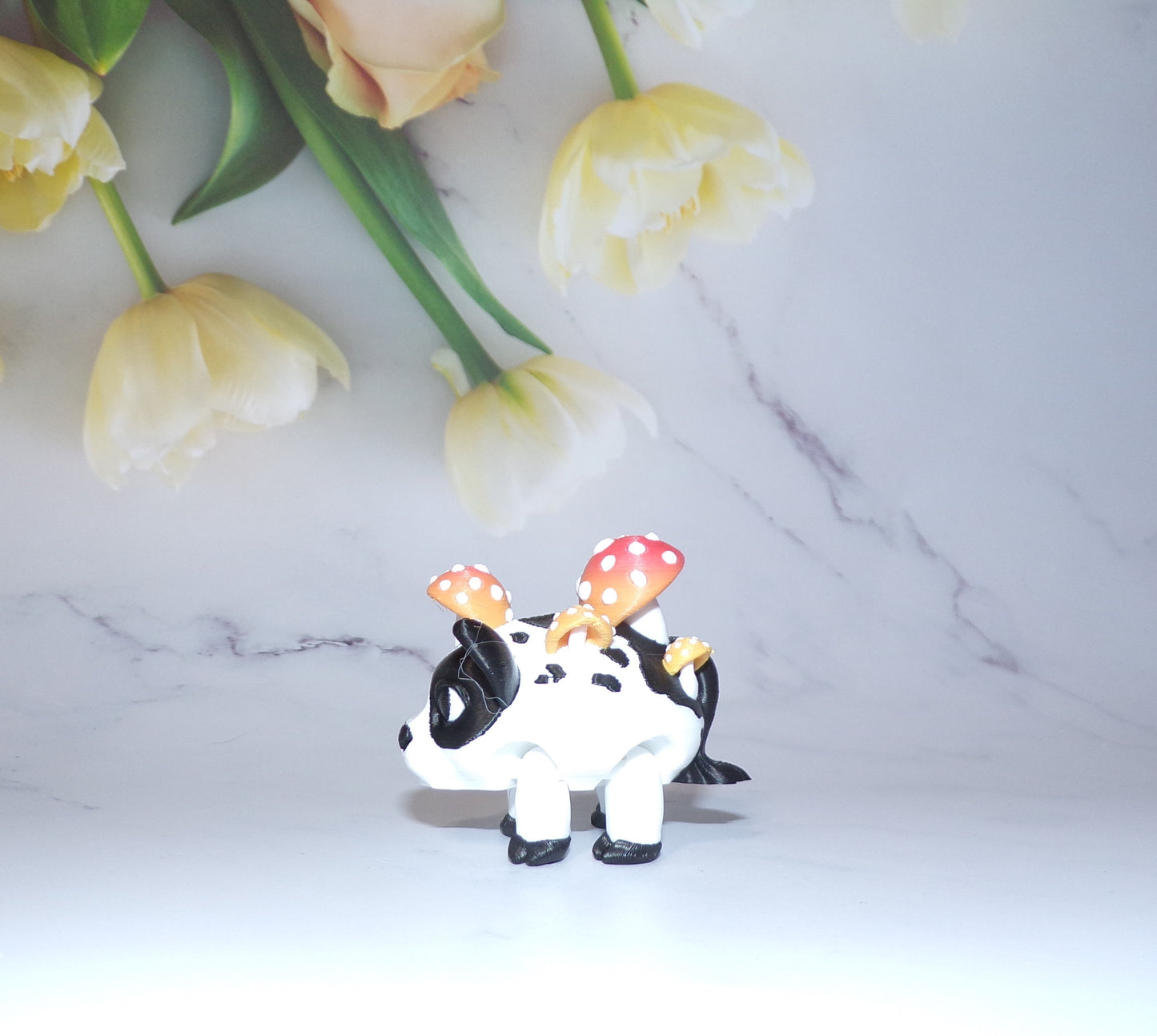 Egg and Ham Piggy, Piggy, Highland Cow, Holstein Cow or Bull Puff Articulated 3d Printed Figurine