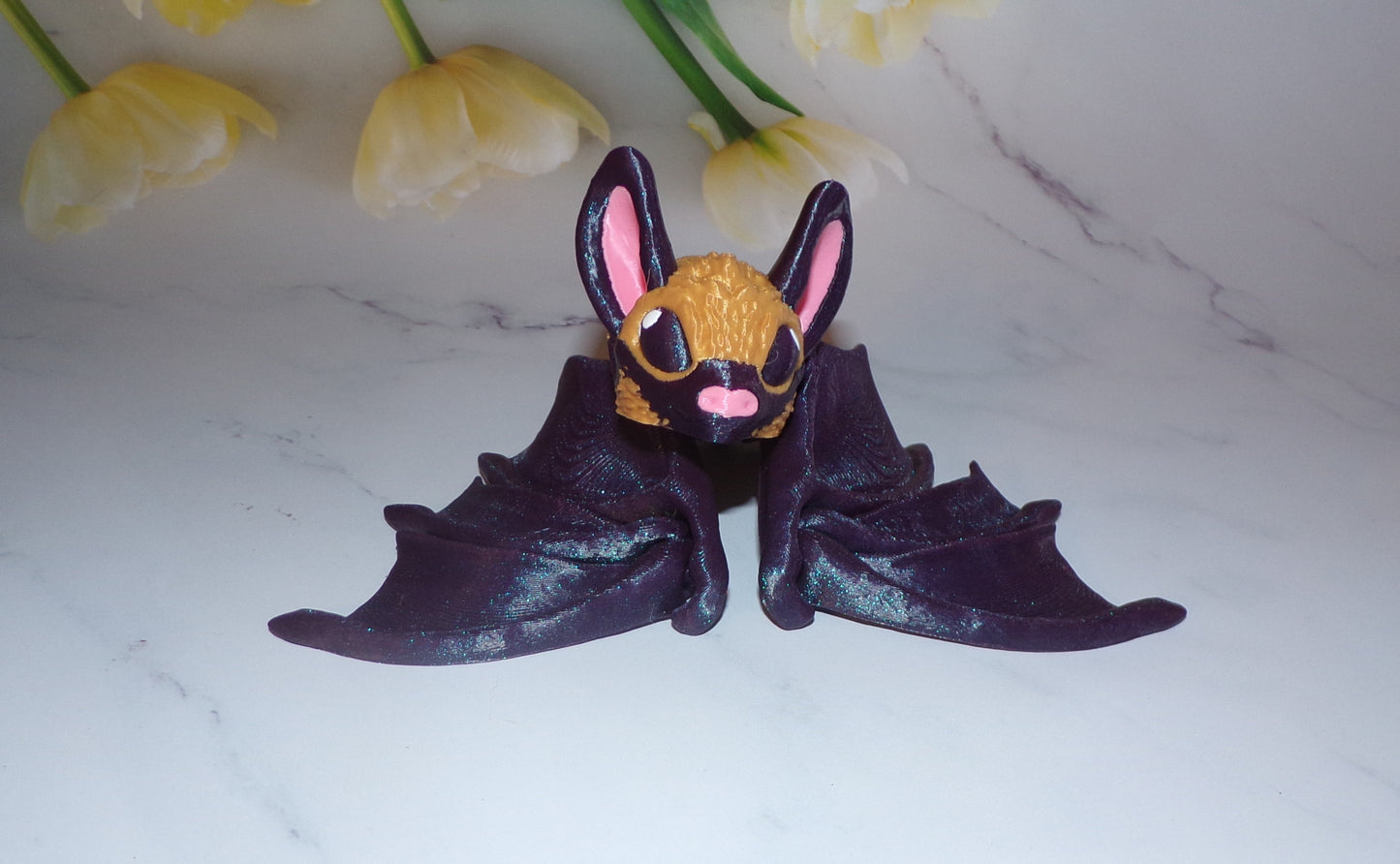 Tiny Bat, 3D Printed Articulated Tiny Bat - Wonderland 3D Printing