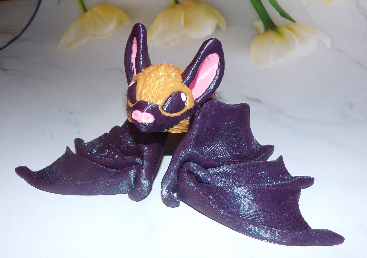 Tiny Bat, 3D Printed Articulated Tiny Bat - Wonderland 3D Printing