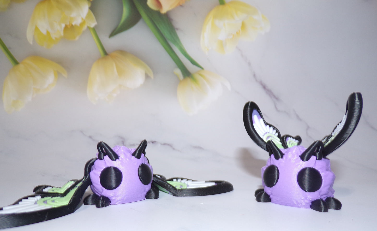 Penguins, Owl, Flamingo, Peacock or Butterfly Puff Articulated 3d Printed Figurine - Wonderland 3D Printing