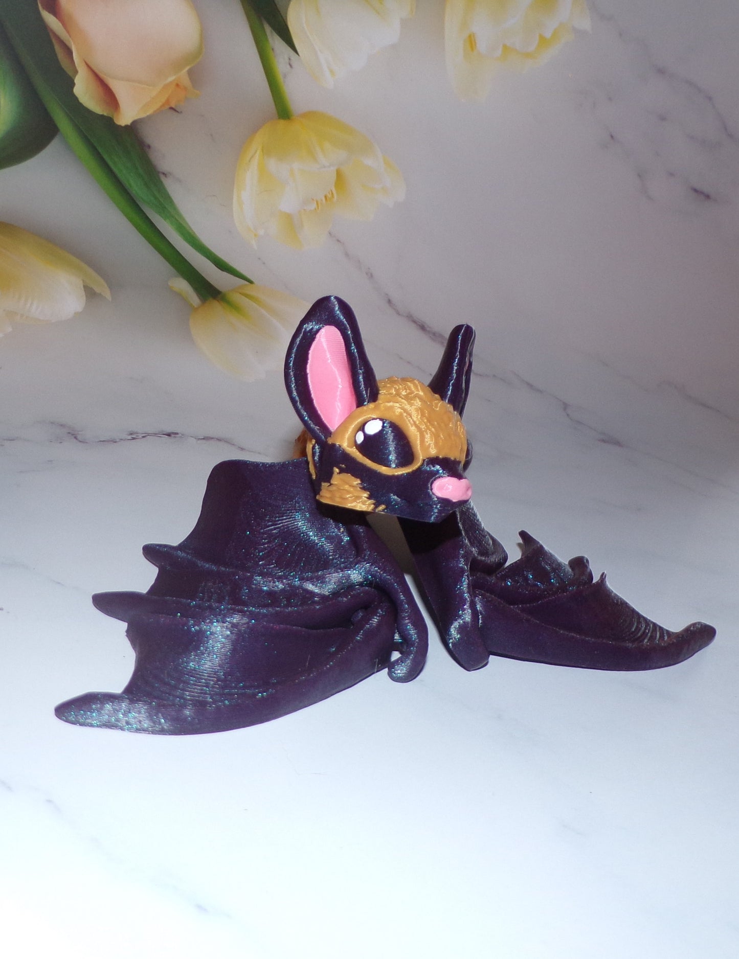 Tiny Bat, 3D Printed Articulated Tiny Bat - Wonderland 3D Printing