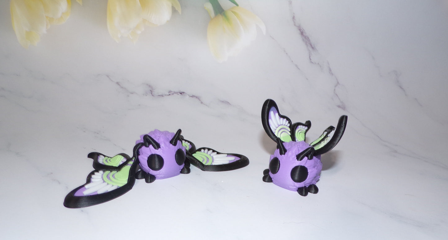Penguins, Owl, Flamingo, Peacock or Butterfly Puff Articulated 3d Printed Figurine - Wonderland 3D Printing