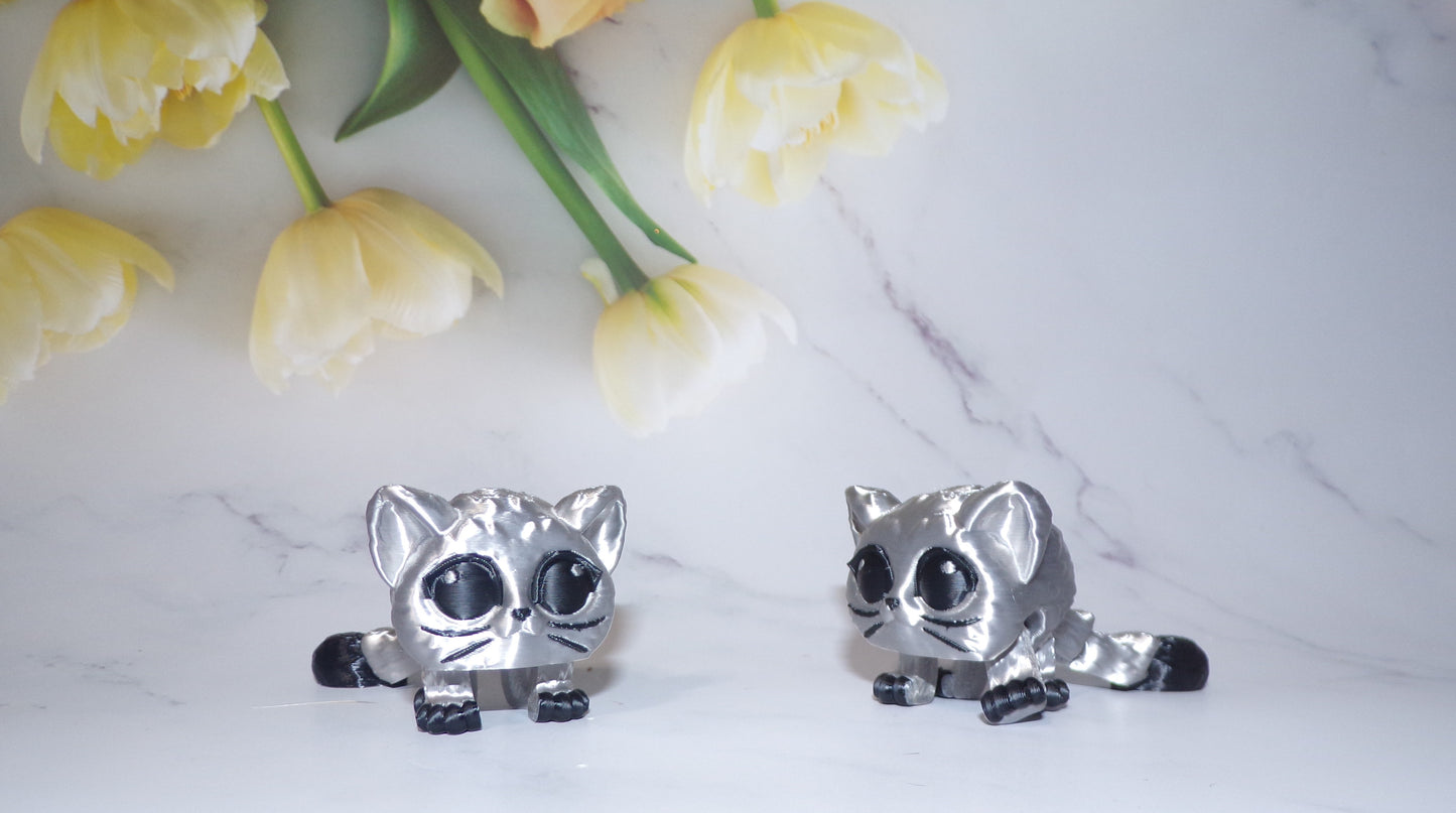 Catfish, Cat, Dog, or Mystic Cat Puff Articulated 3d Printed Figurine - Wonderland 3D Printing