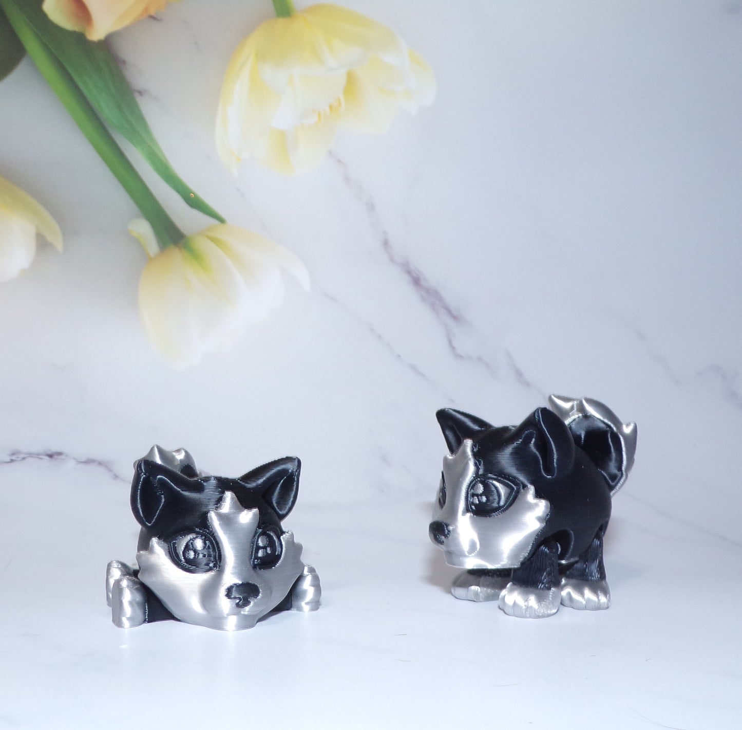 Catfish, Cat, Dog, or Mystic Cat Puff Articulated 3d Printed Figurine - Wonderland 3D Printing