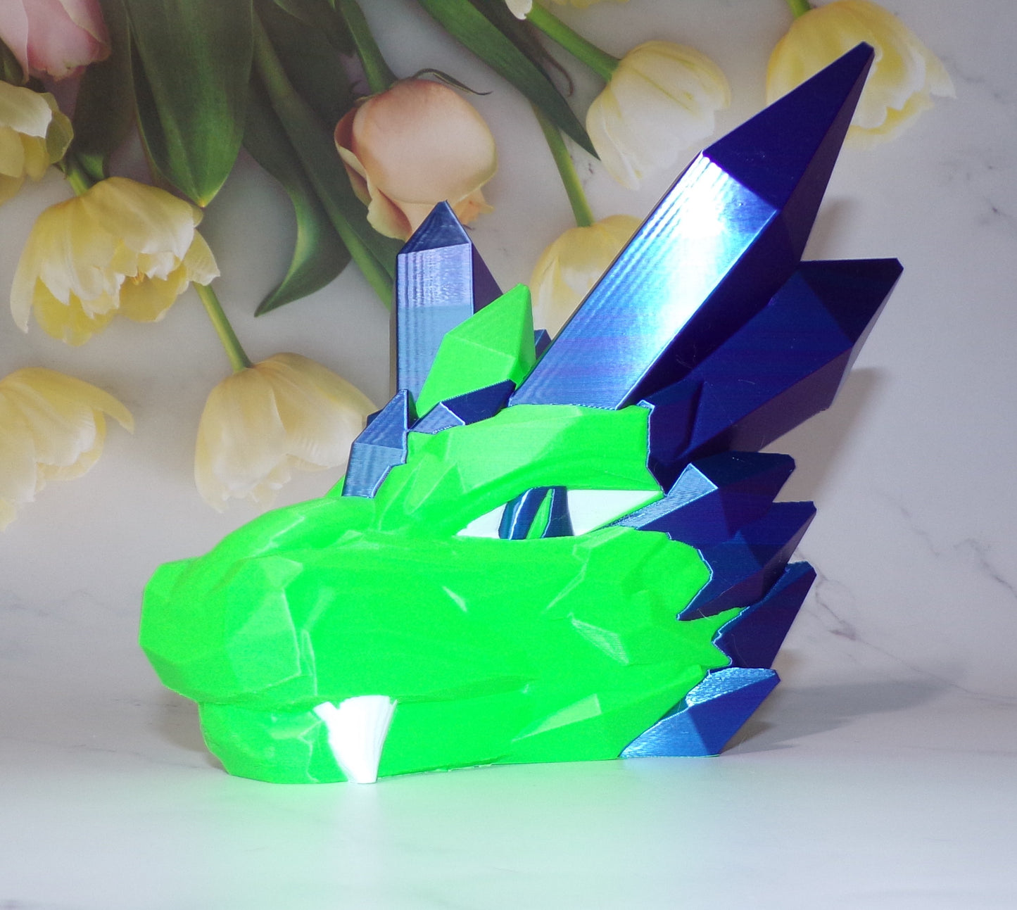 Crystal Dragon 6.7ft or 5 ft long Dragon 3D Printed Articulated Figurine - Wonderland 3D Printing