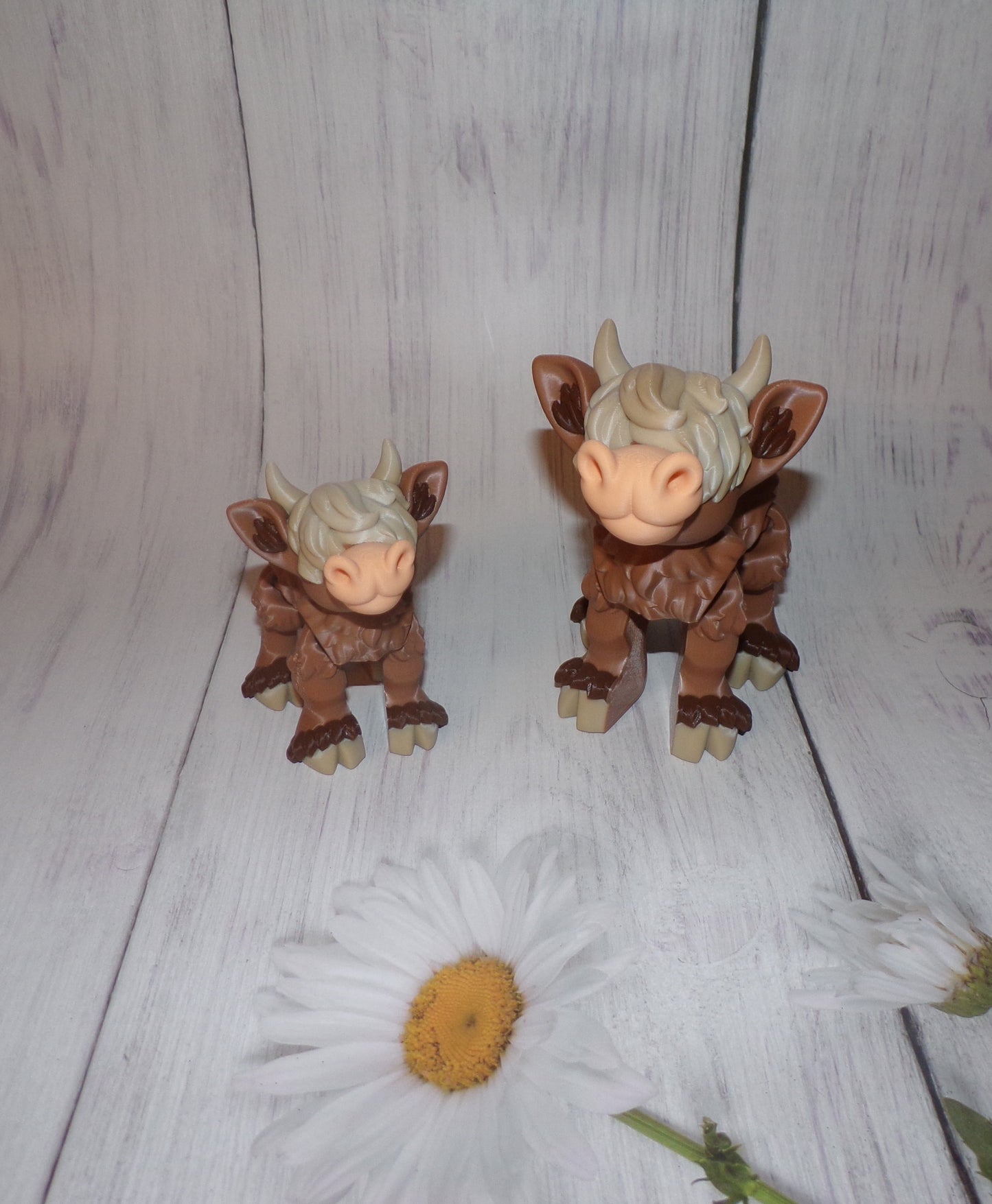 Highland Cow: 3D Printed Articulated Highland Cow - Wonderland 3D Printing