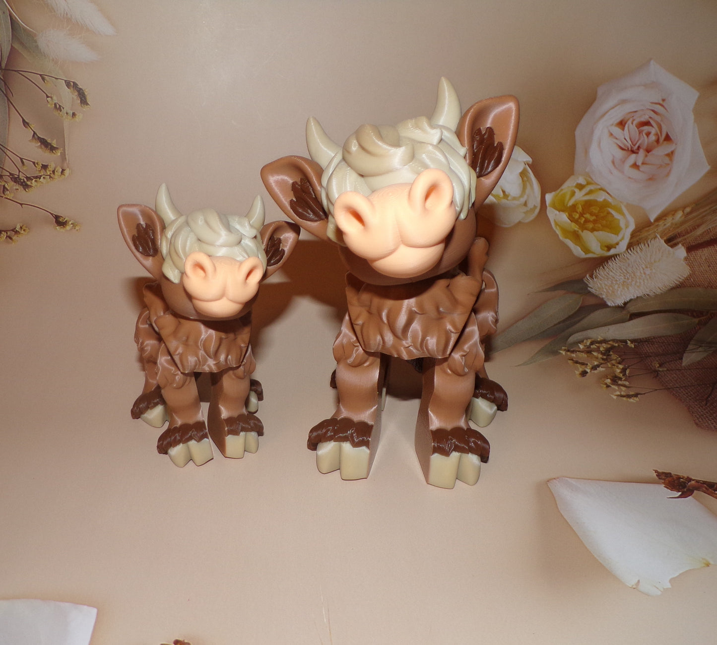 Highland Cow: 3D Printed Articulated Highland Cow - Wonderland 3D Printing