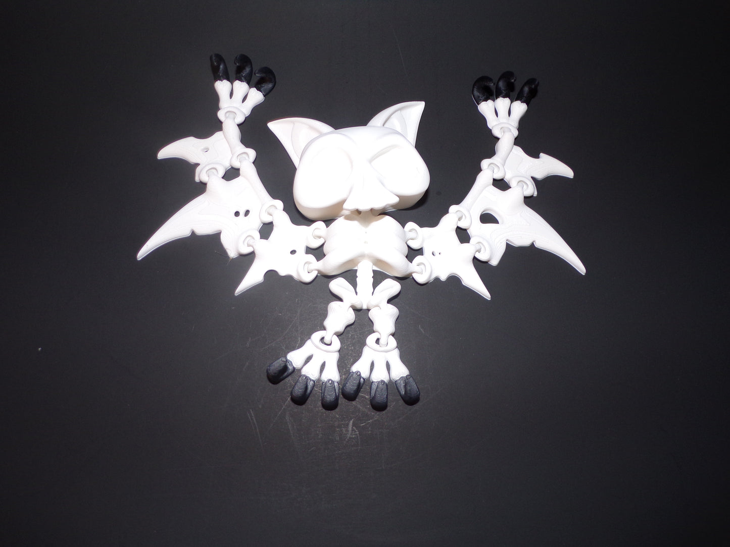 Skeletal Bat: 3D Printed Fully Articulated Skeletal Bat - Wonderland 3D Printing