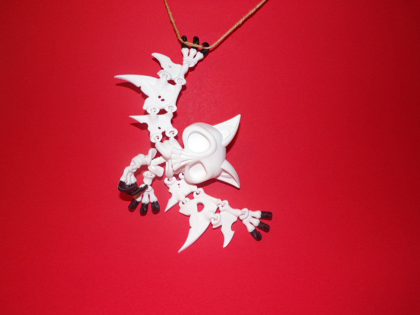 Skeletal Bat: 3D Printed Fully Articulated Skeletal Bat - Wonderland 3D Printing