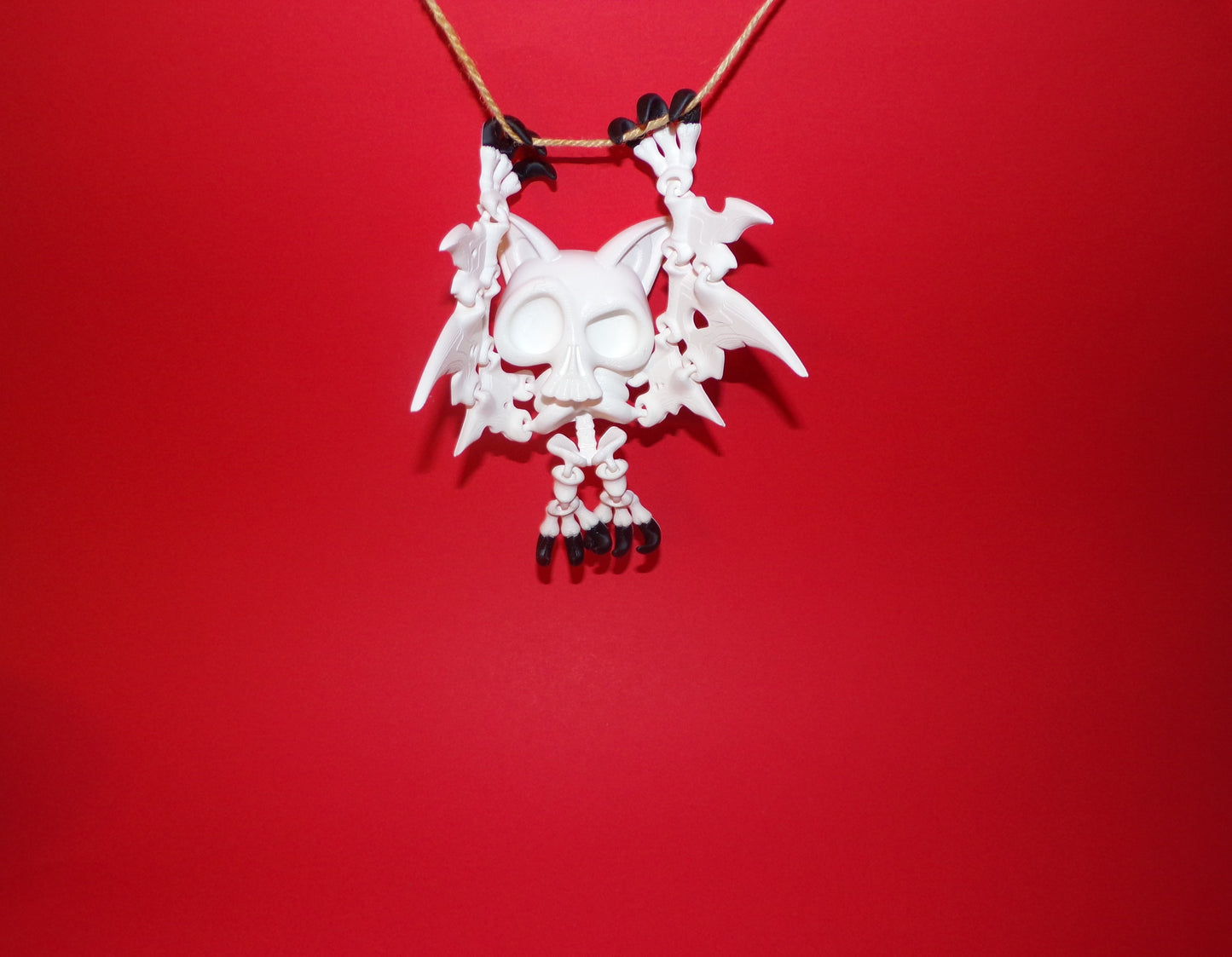 Skeletal Bat: 3D Printed Fully Articulated Skeletal Bat - Wonderland 3D Printing