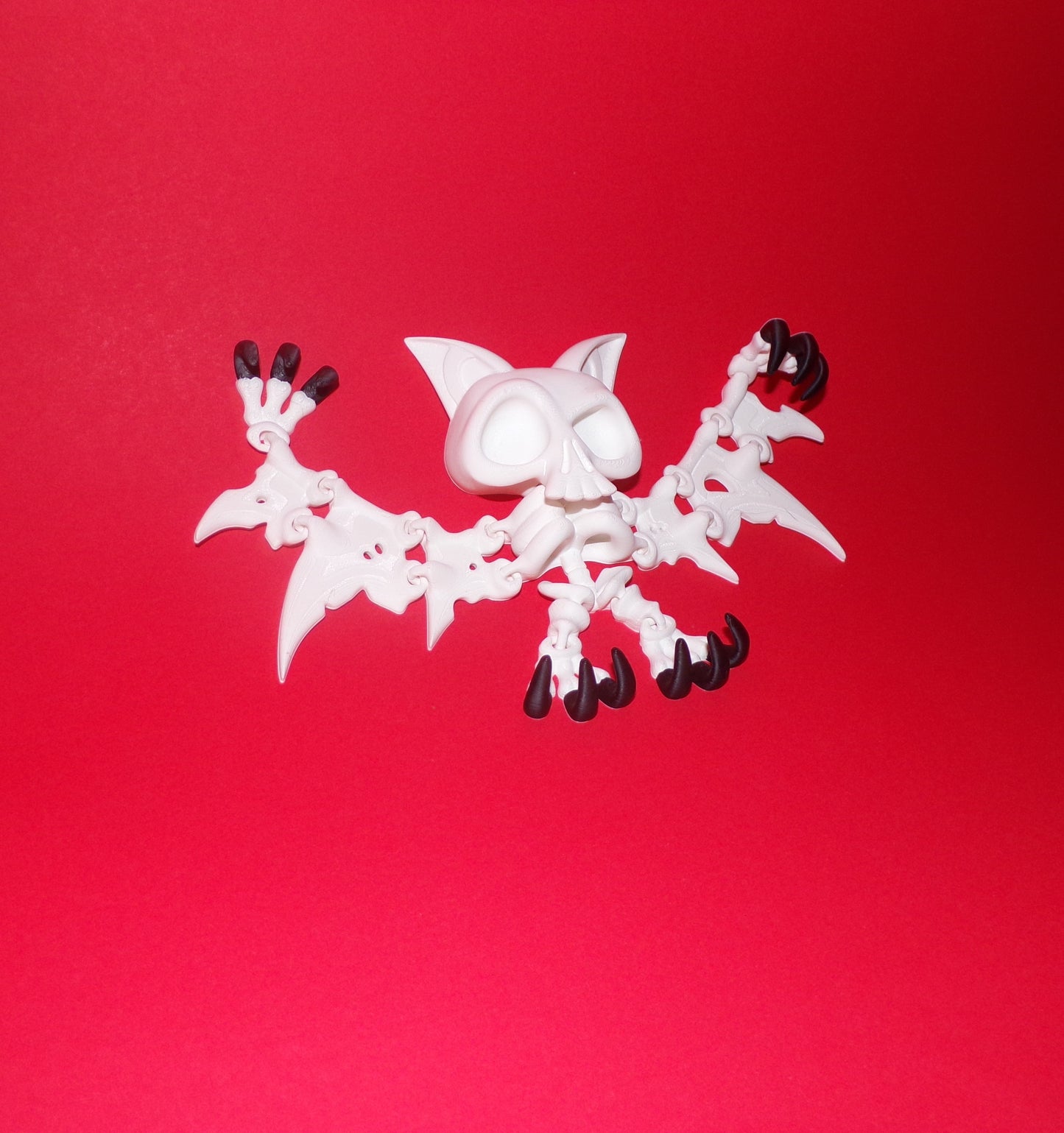 Skeletal Bat: 3D Printed Fully Articulated Skeletal Bat - Wonderland 3D Printing