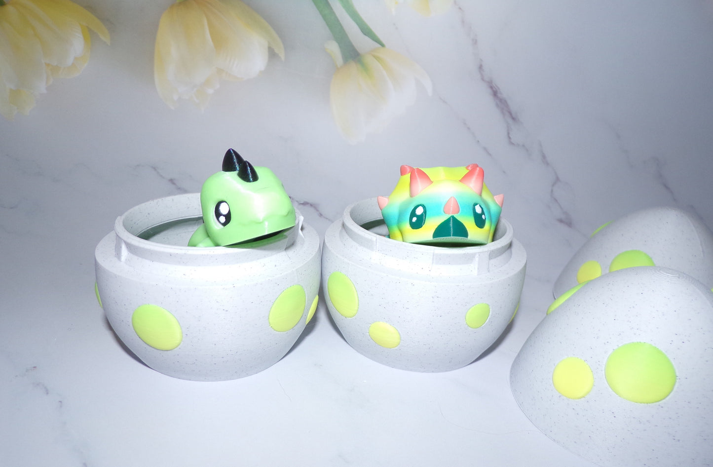 Dino Mystery Egg Flexi Articulated 3d Printed Fidget. Great Gift Idea - Wonderland 3D Printing