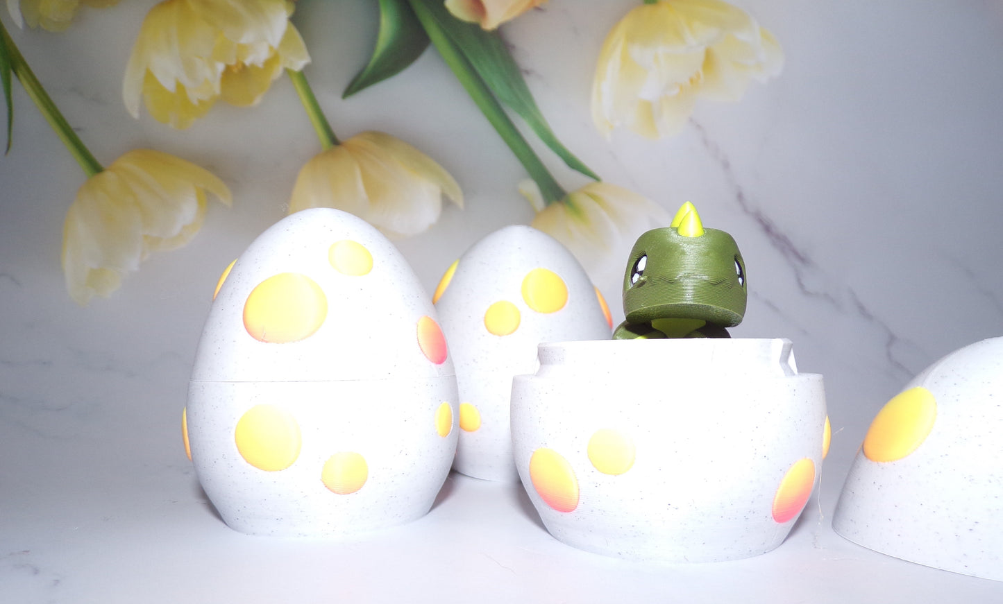 Dino Mystery Egg Flexi Articulated 3d Printed Fidget. Great Gift Idea - Wonderland 3D Printing